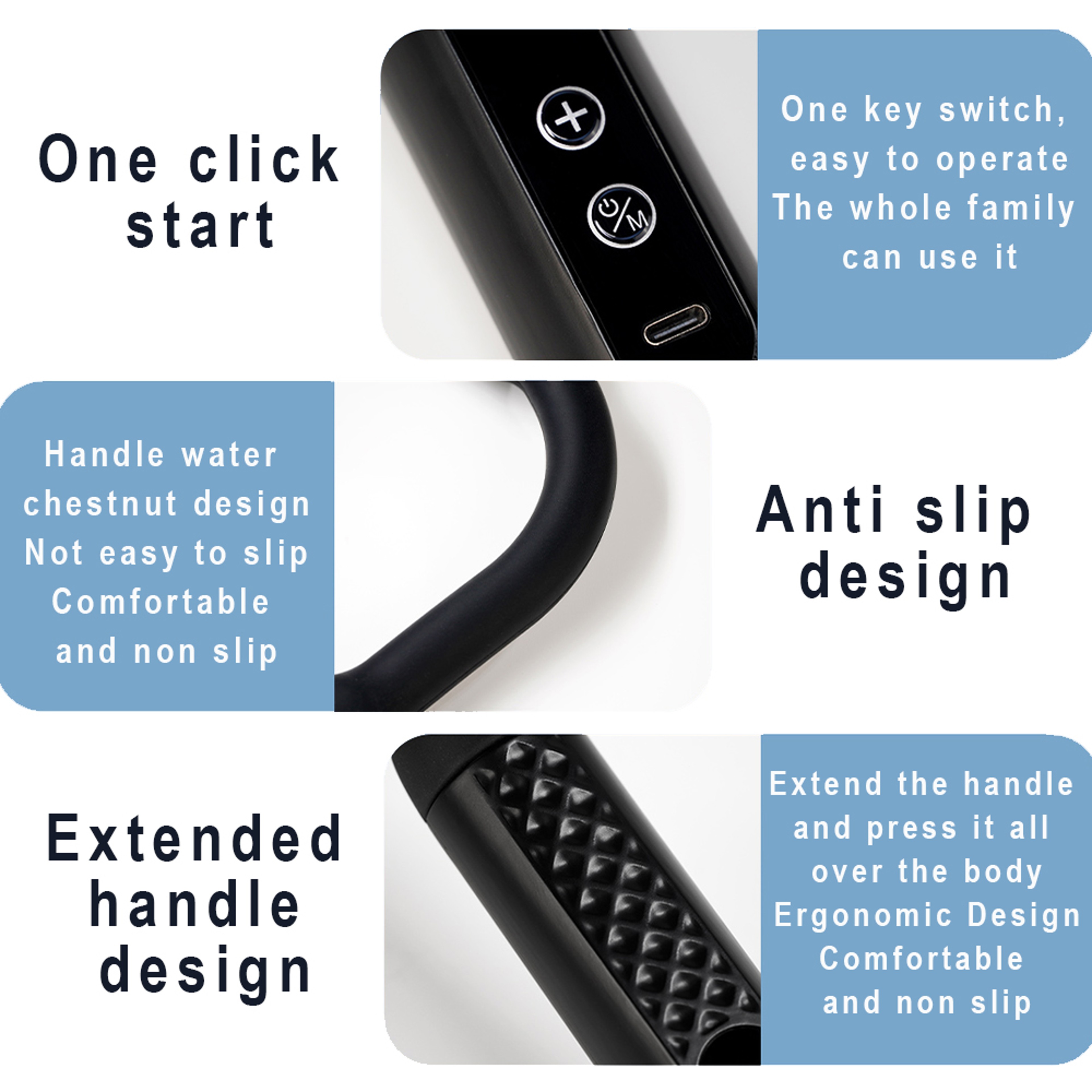 Smart Fascia Massage Gun Handheld Deep Tissue Body Massager With Adjustable Levels 7