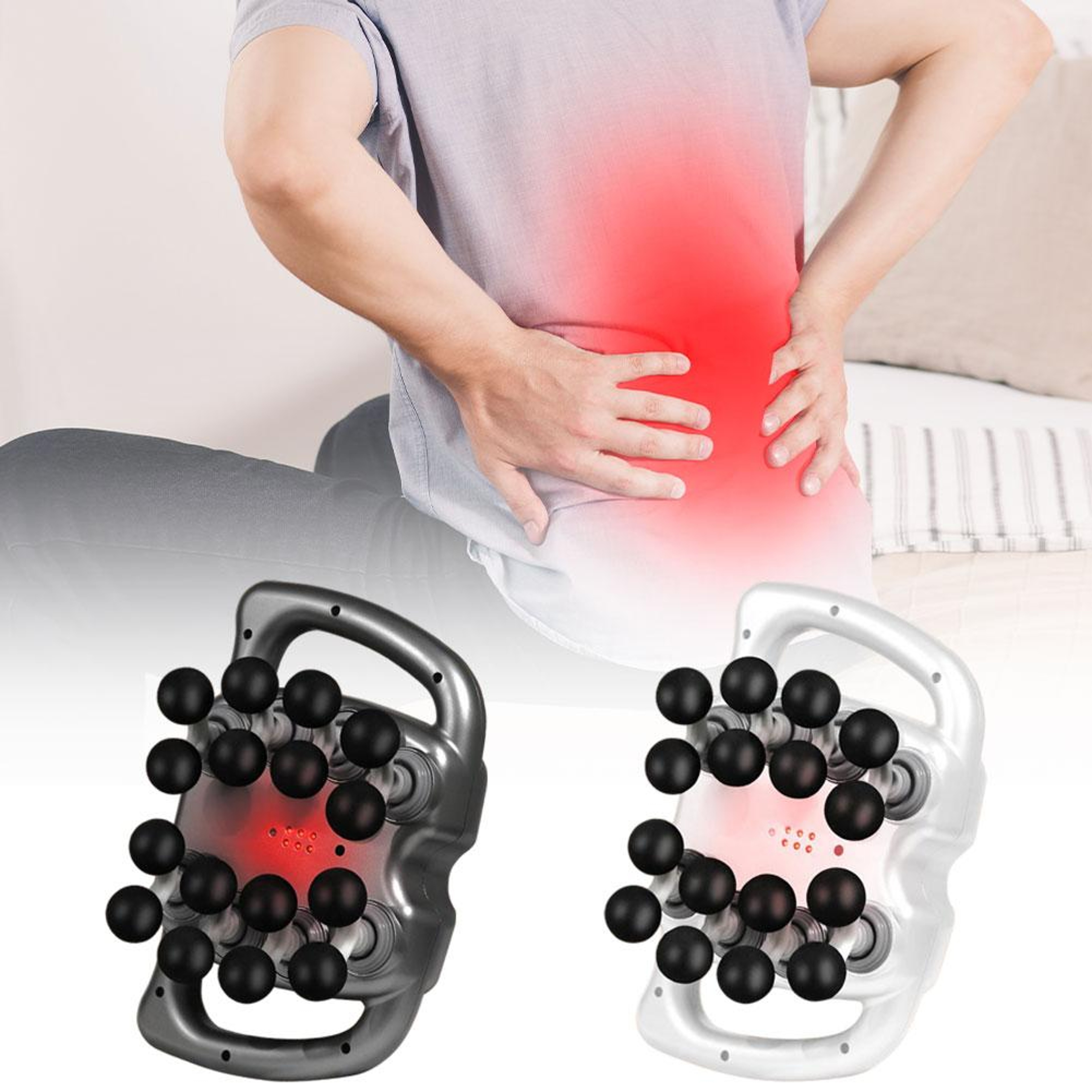 Multi Head Deep Tissue Massage Gun With Red Light For Full Body Muscle Relaxation 6