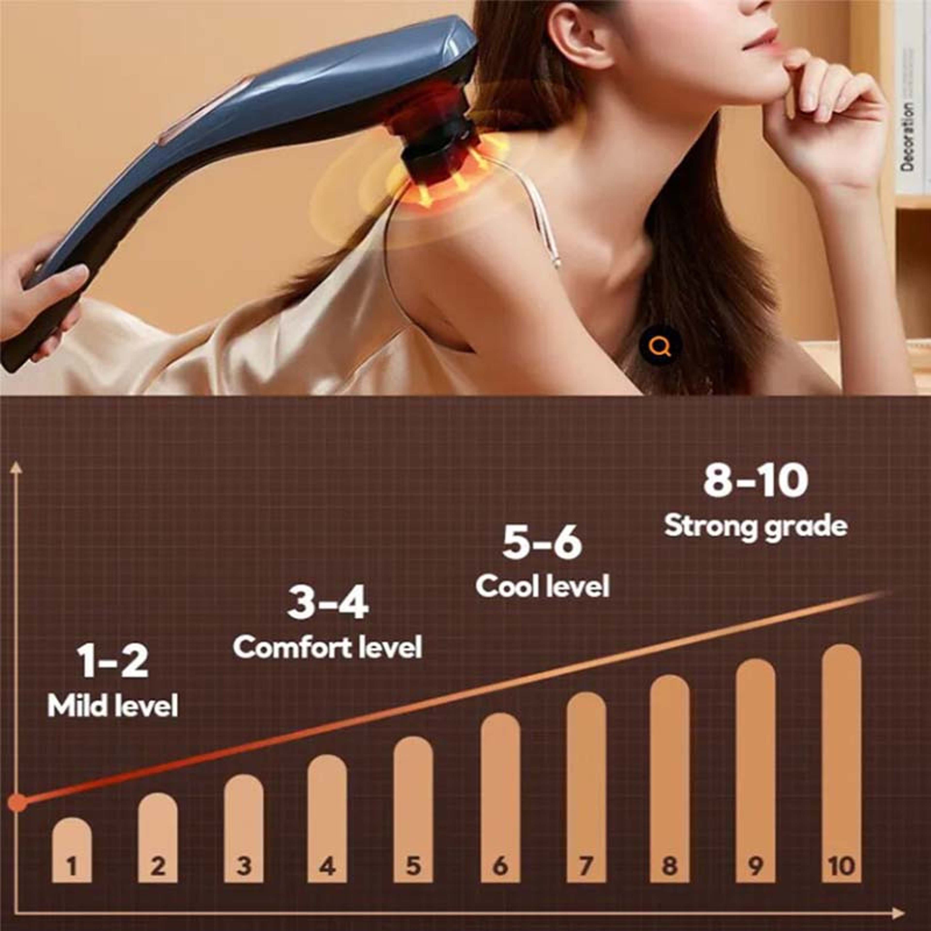 Heated Mini Deep Tissue Massage Gun Portable Percussion Muscle Massager 5