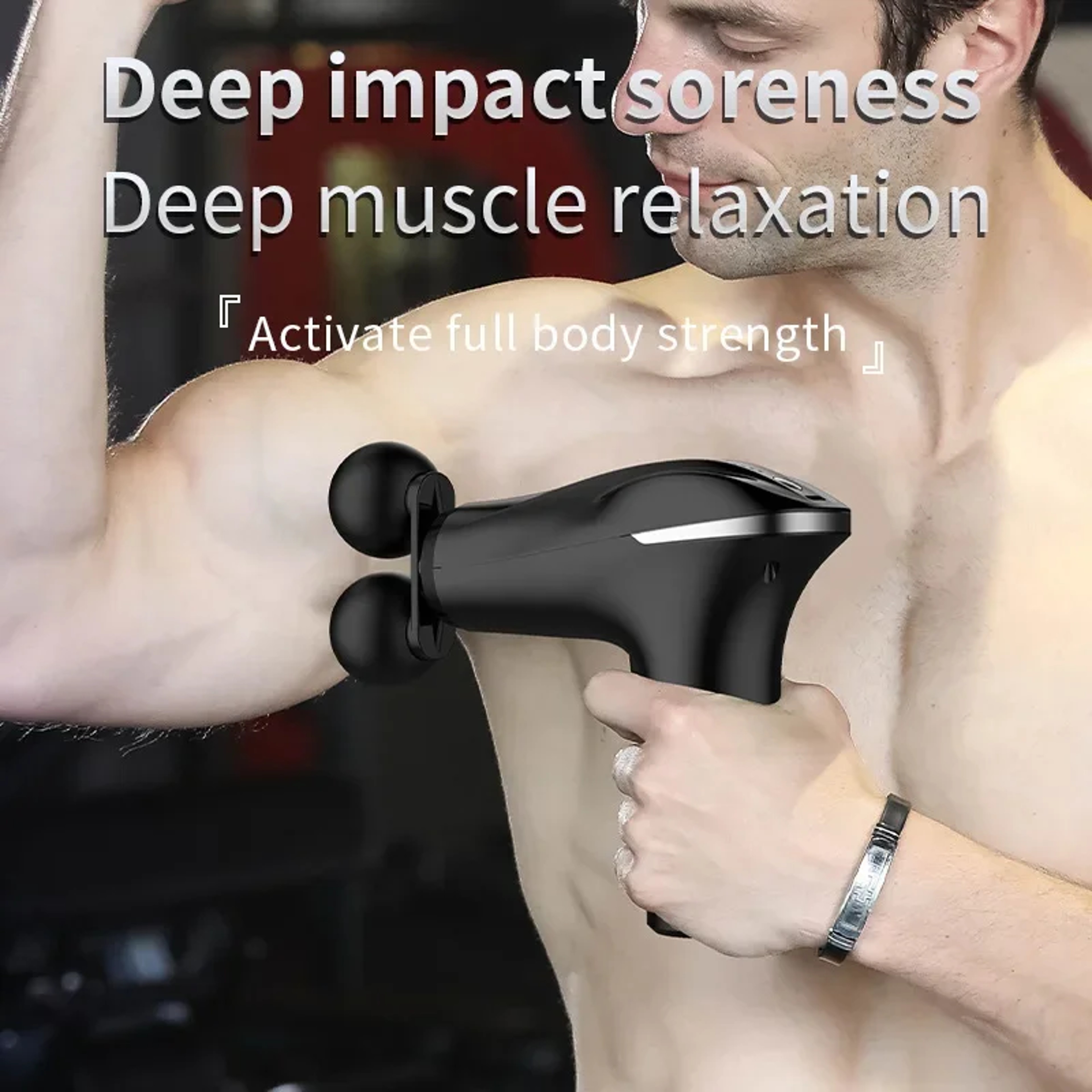 Mini Dual Head Massage Gun Portable Muscle Relief Massager 6