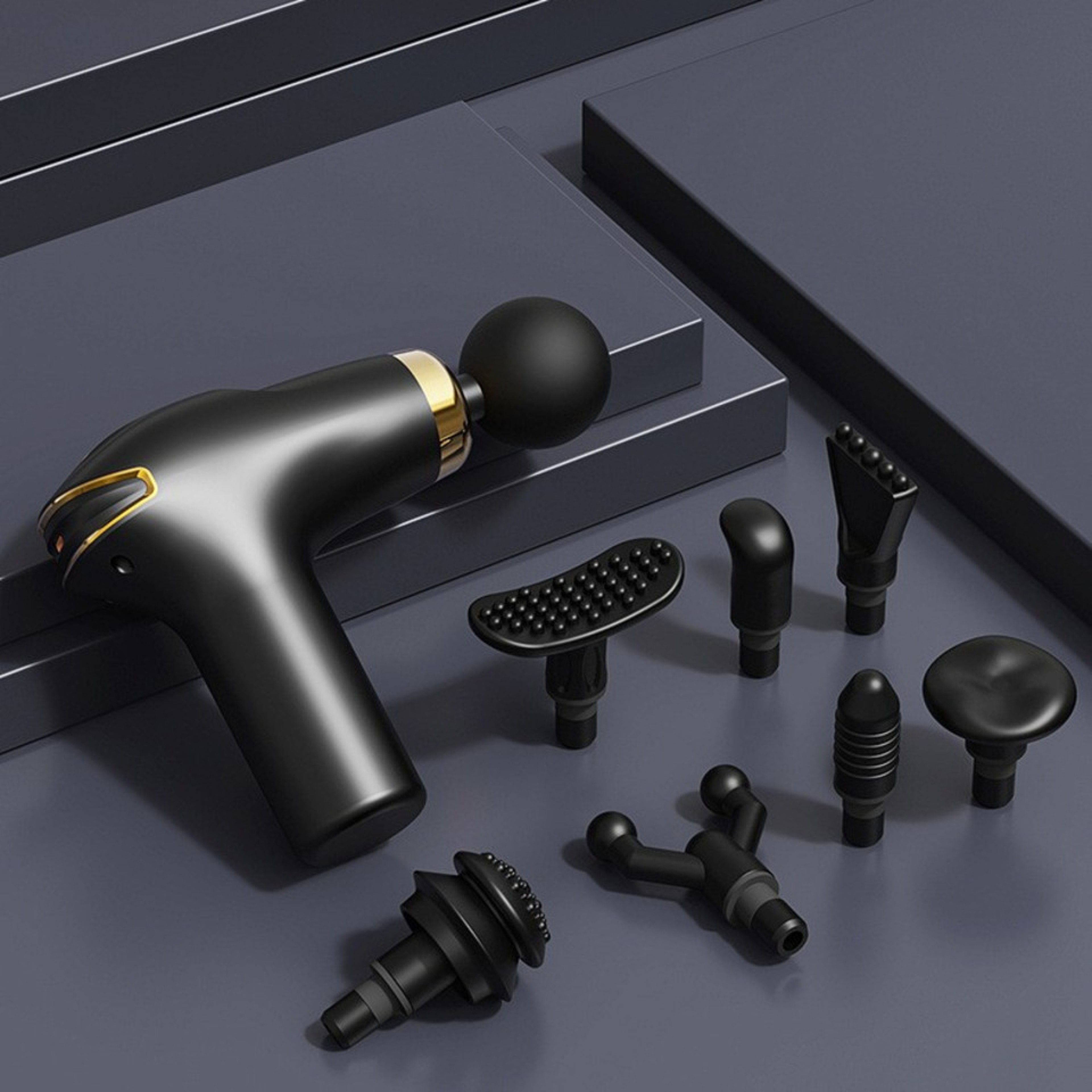 Portable Deep Tissue Massage Gun USB Rechargeable Percussion Muscle Massager 7
