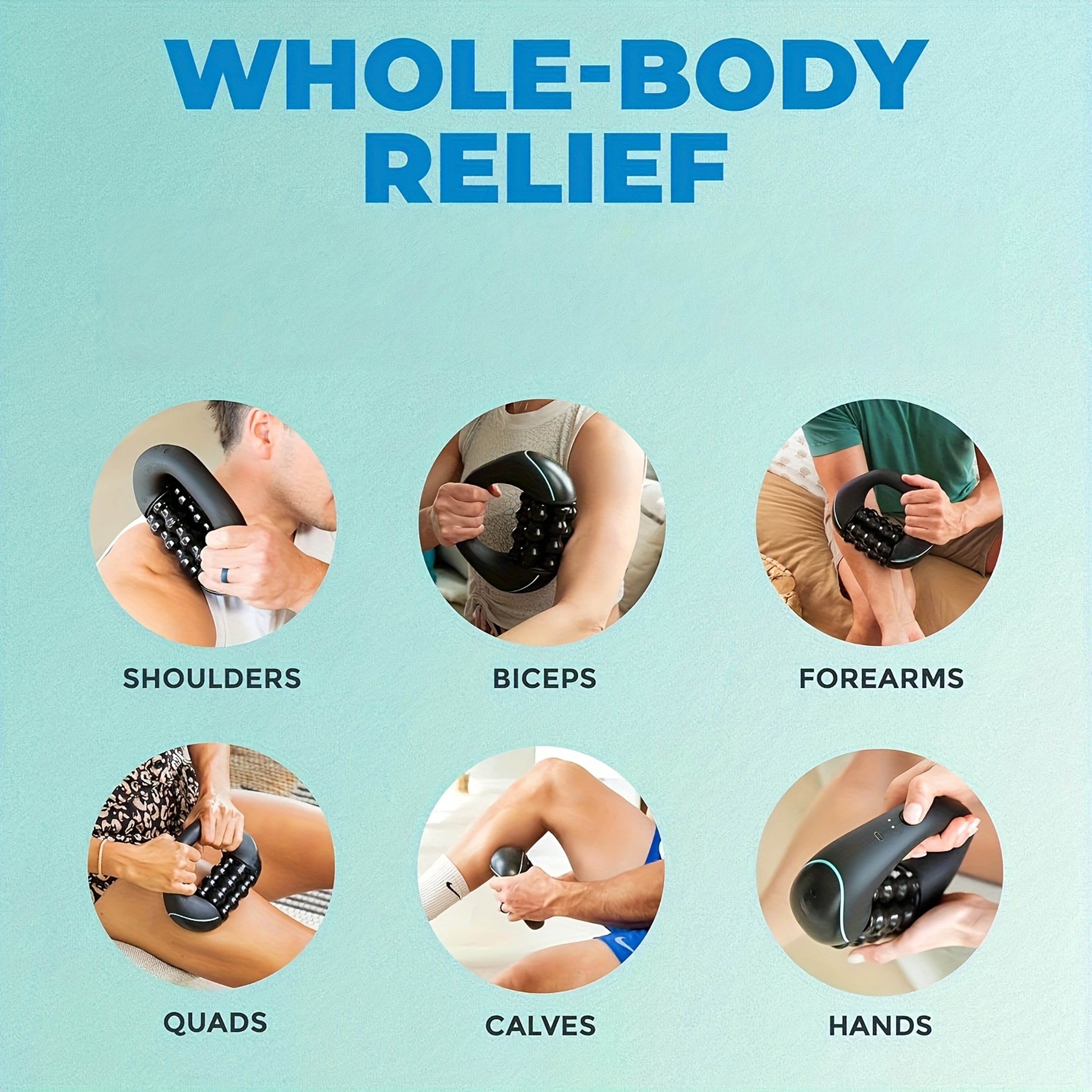 Electric Massage Roller Handheld Muscle Relaxation Body Massager 6