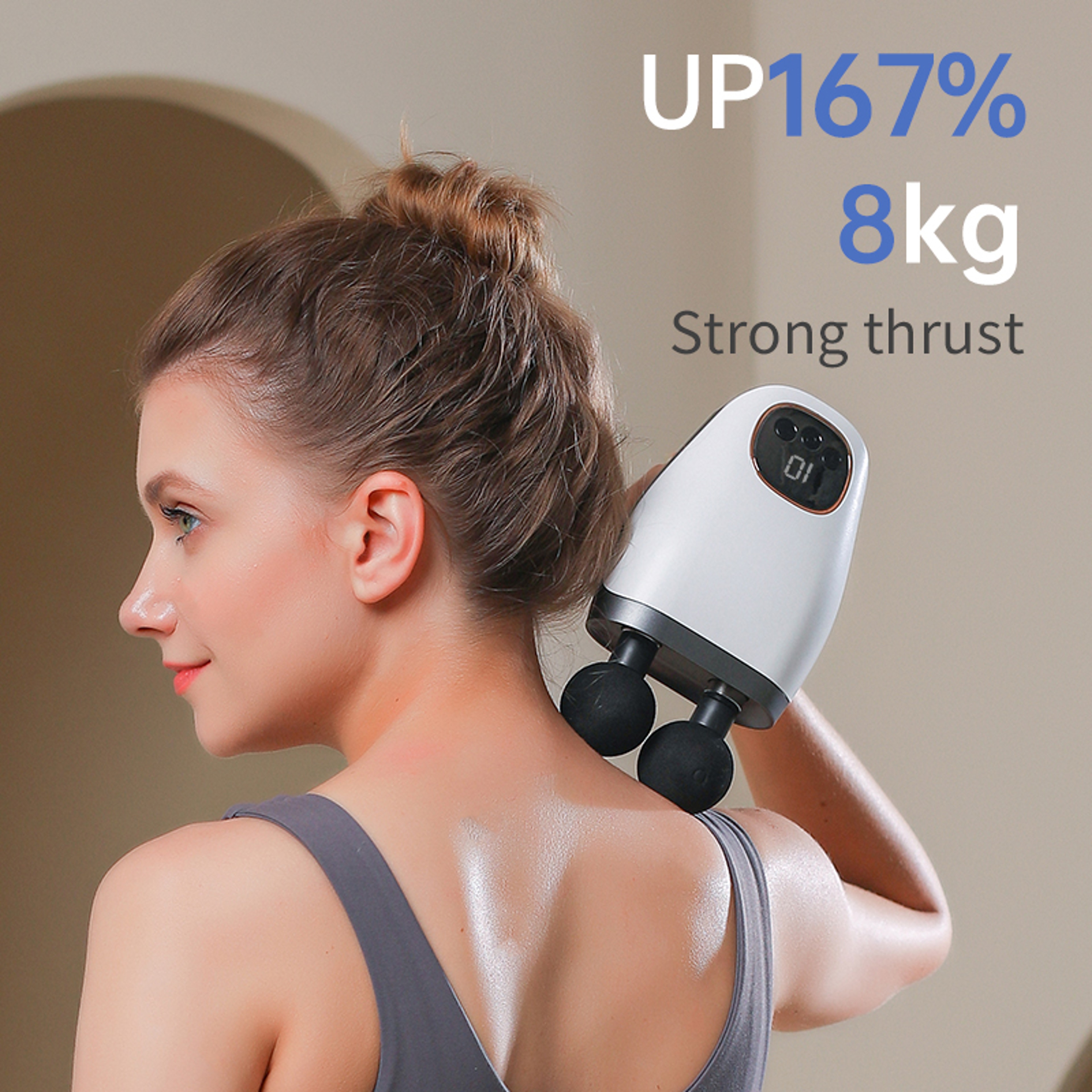 Dual Head Deep Tissue Massage Gun Percussion Muscle Massager For Athletes 1