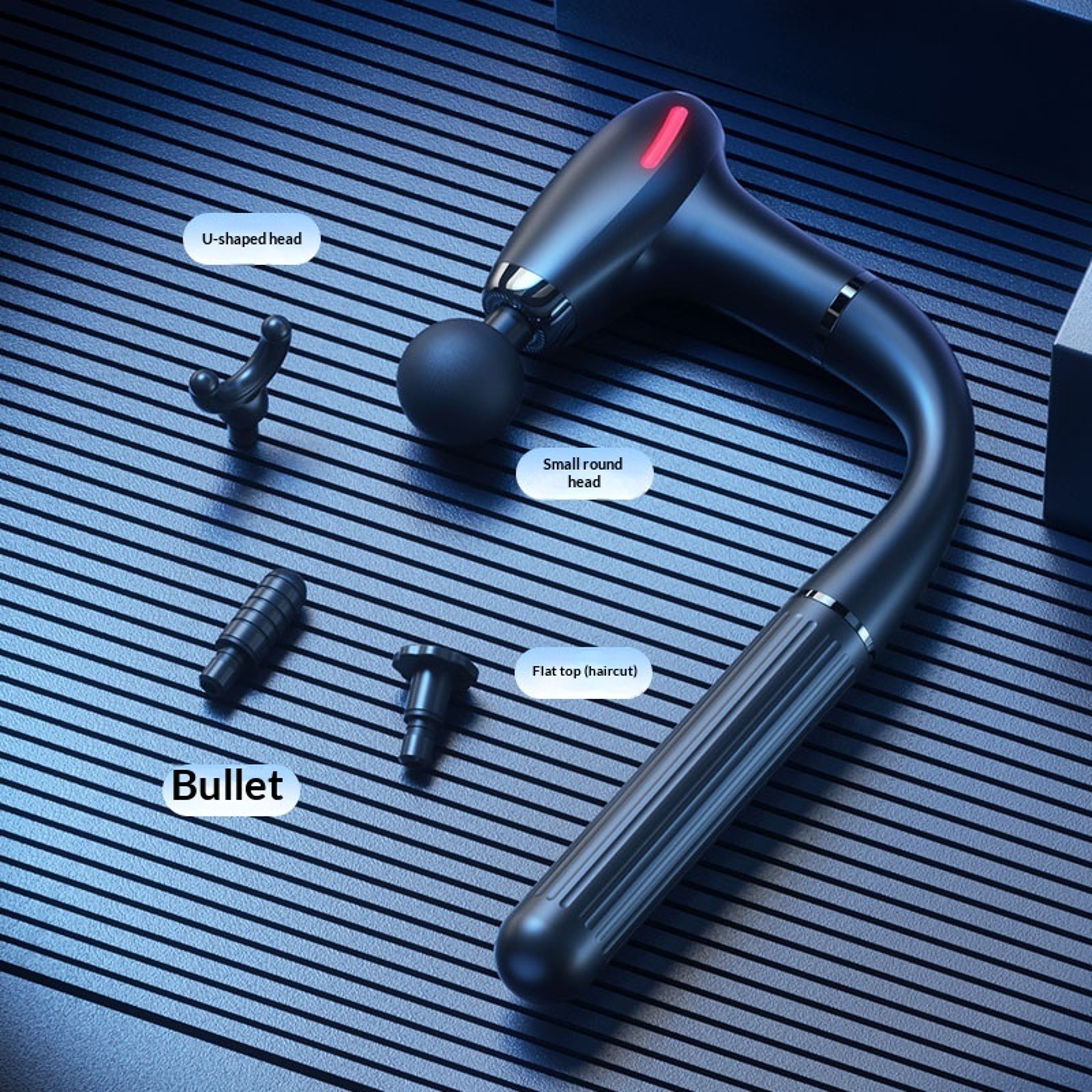 U Shaped Deep Tissue Massage Gun Extended Handle Neck Shoulder Back Massager 1