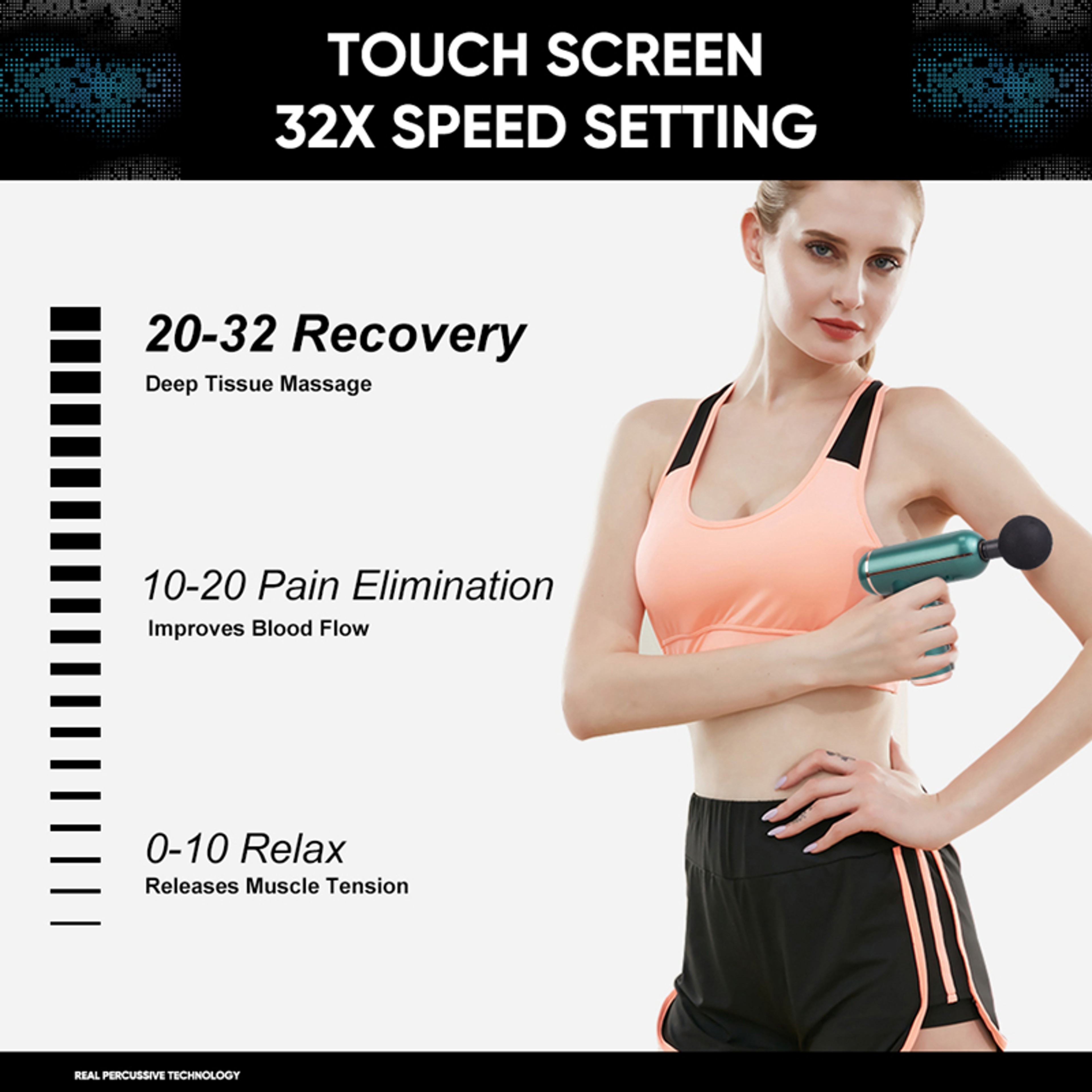 Deep Tissue Massage Gun Percussion Muscle Massager For Full Body Recovery 14