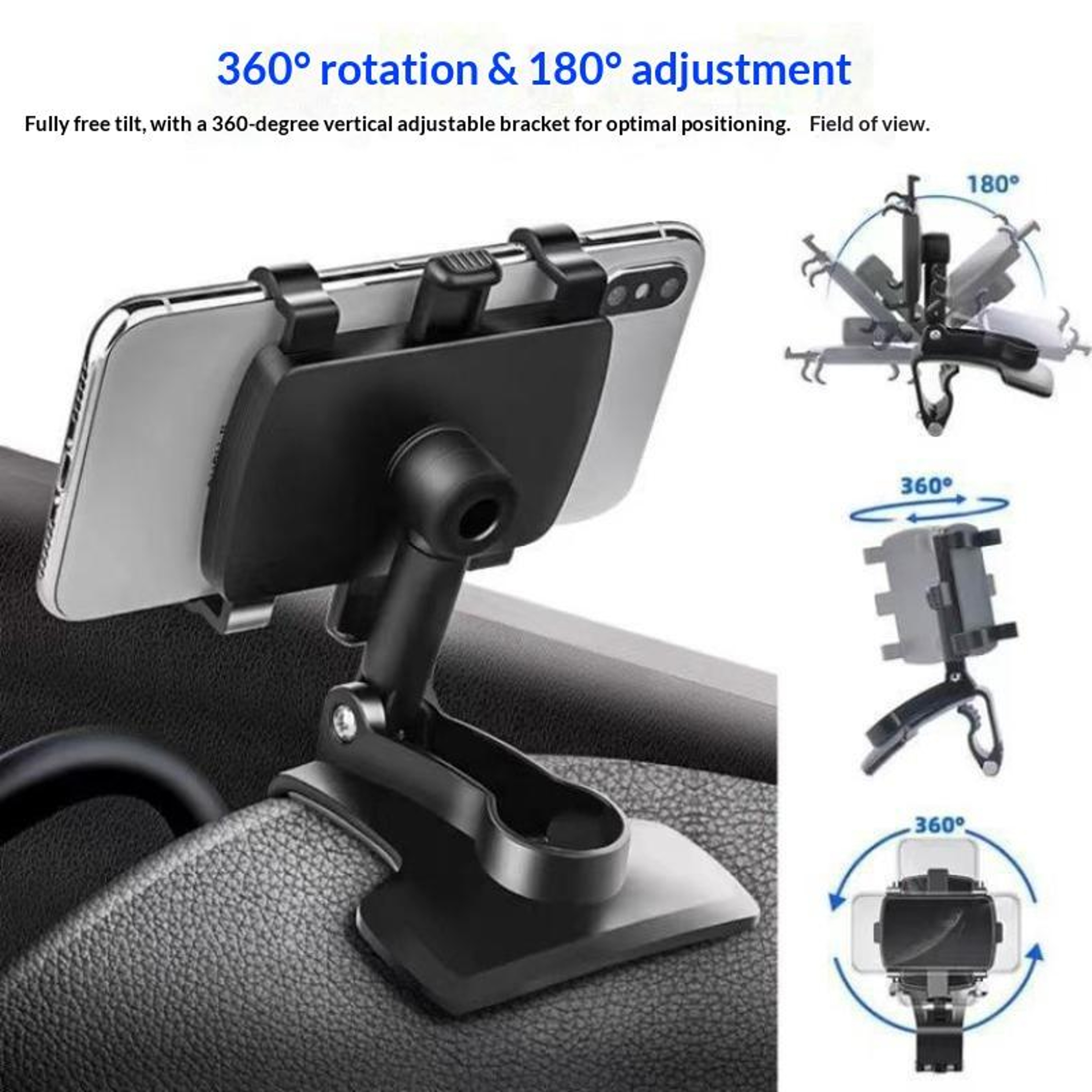 Universal Car Phone Holder Dashboard Clip Mount For GPS Navigation 3