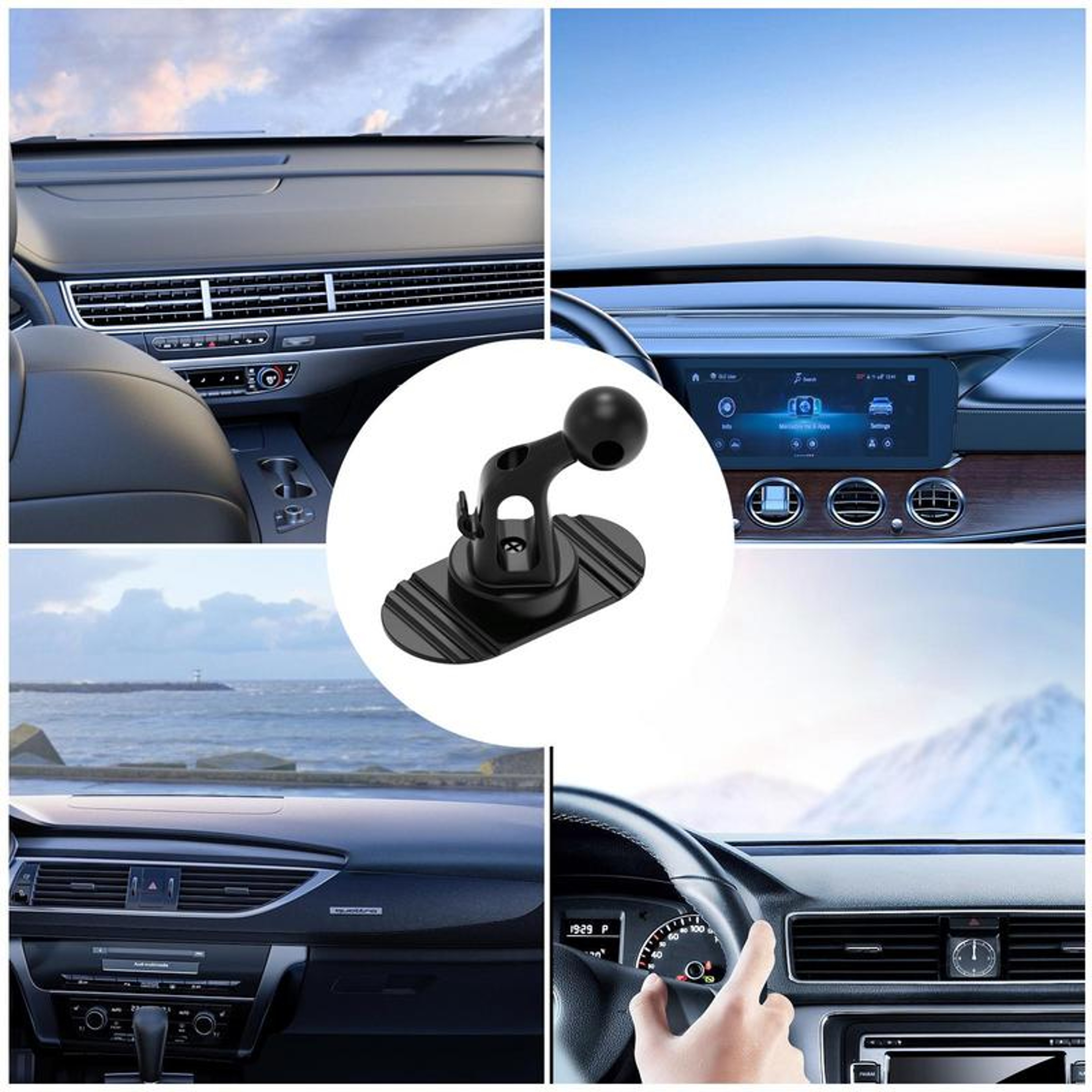 Adjustable Car Phone Holder Dashboard Phone Mount With Anti Slip Clip 1