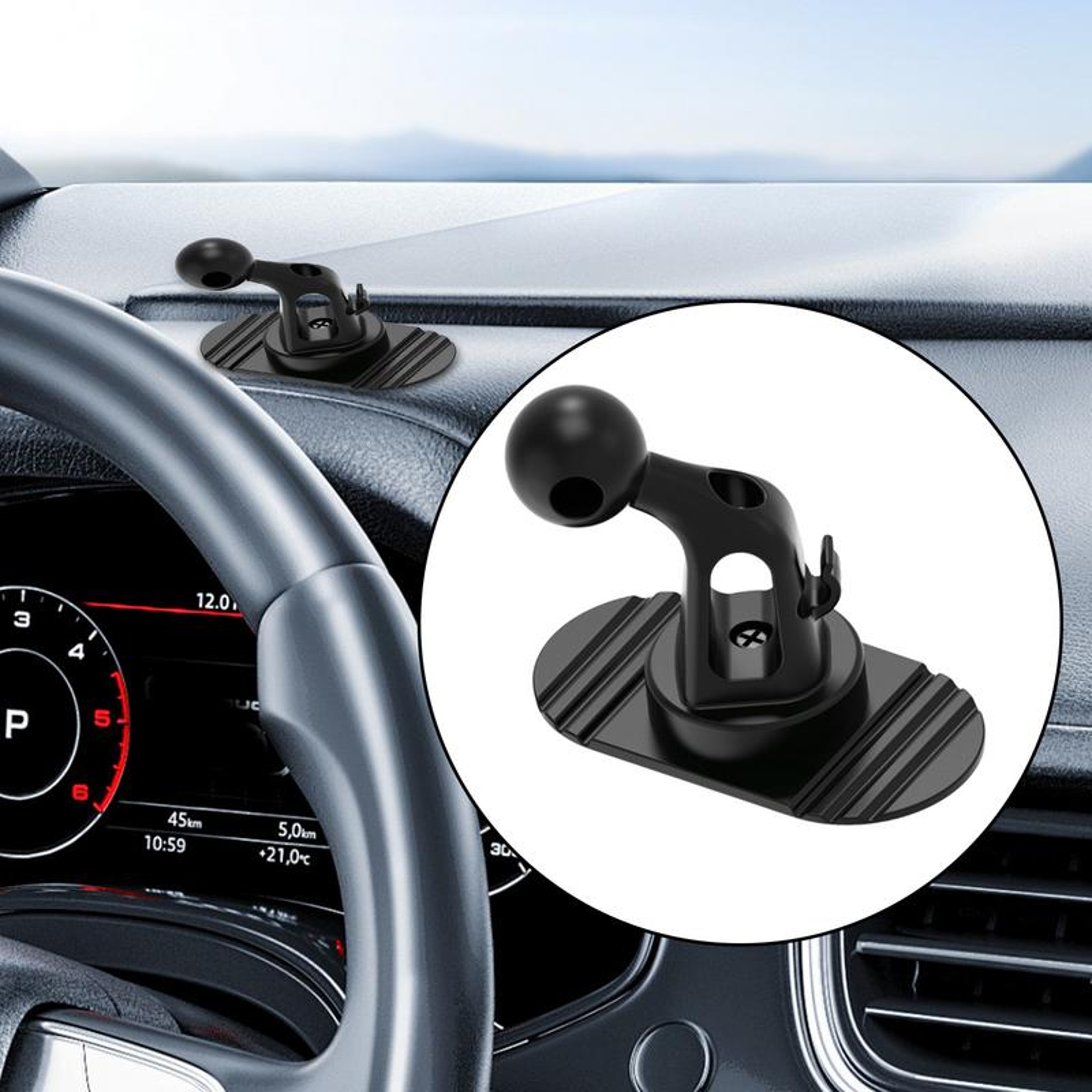 Adjustable Car Phone Holder Dashboard Phone Mount With Anti Slip Clip 3