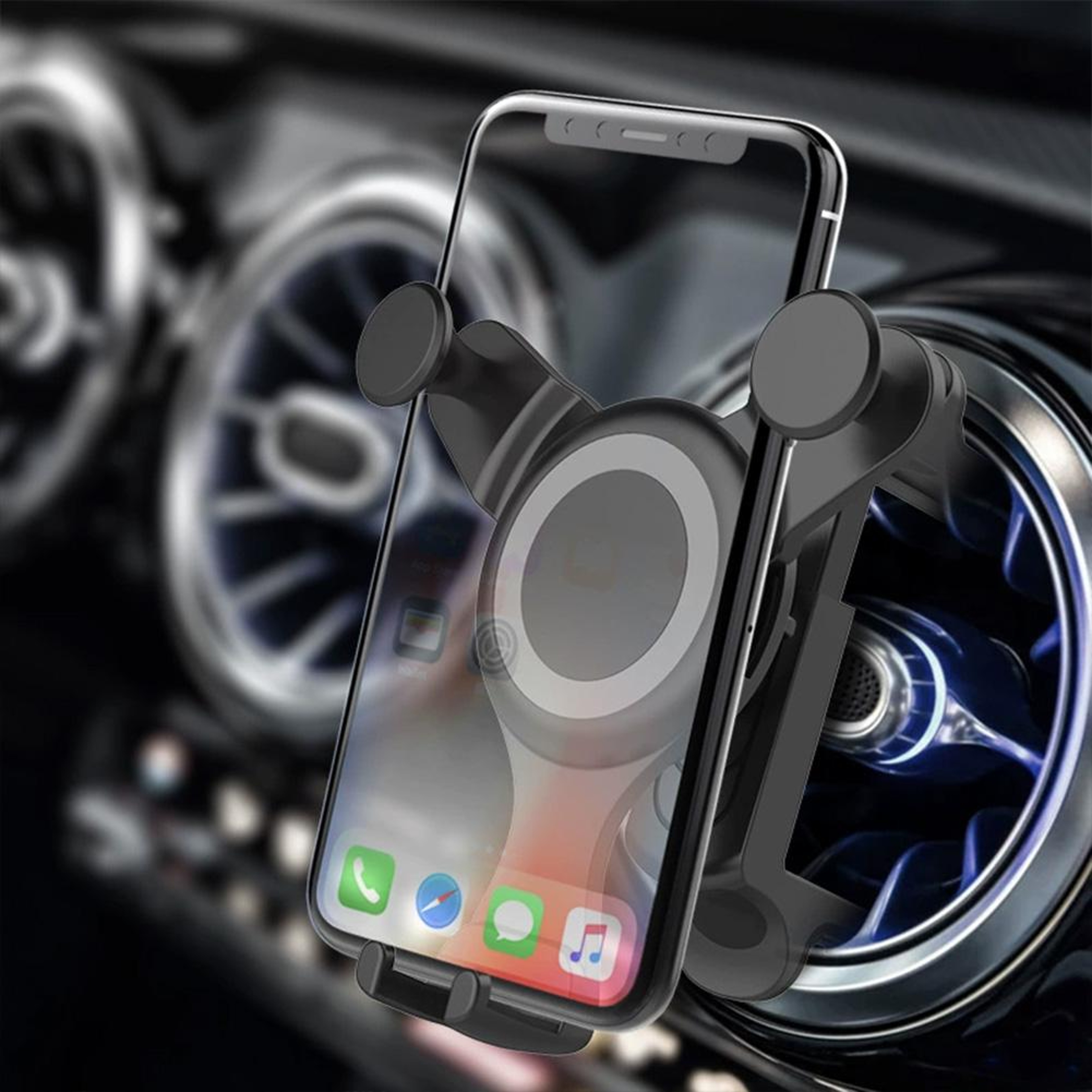 Gravity Car Phone Holder Rotatable Air Vent Phone Mount For Navigation 3