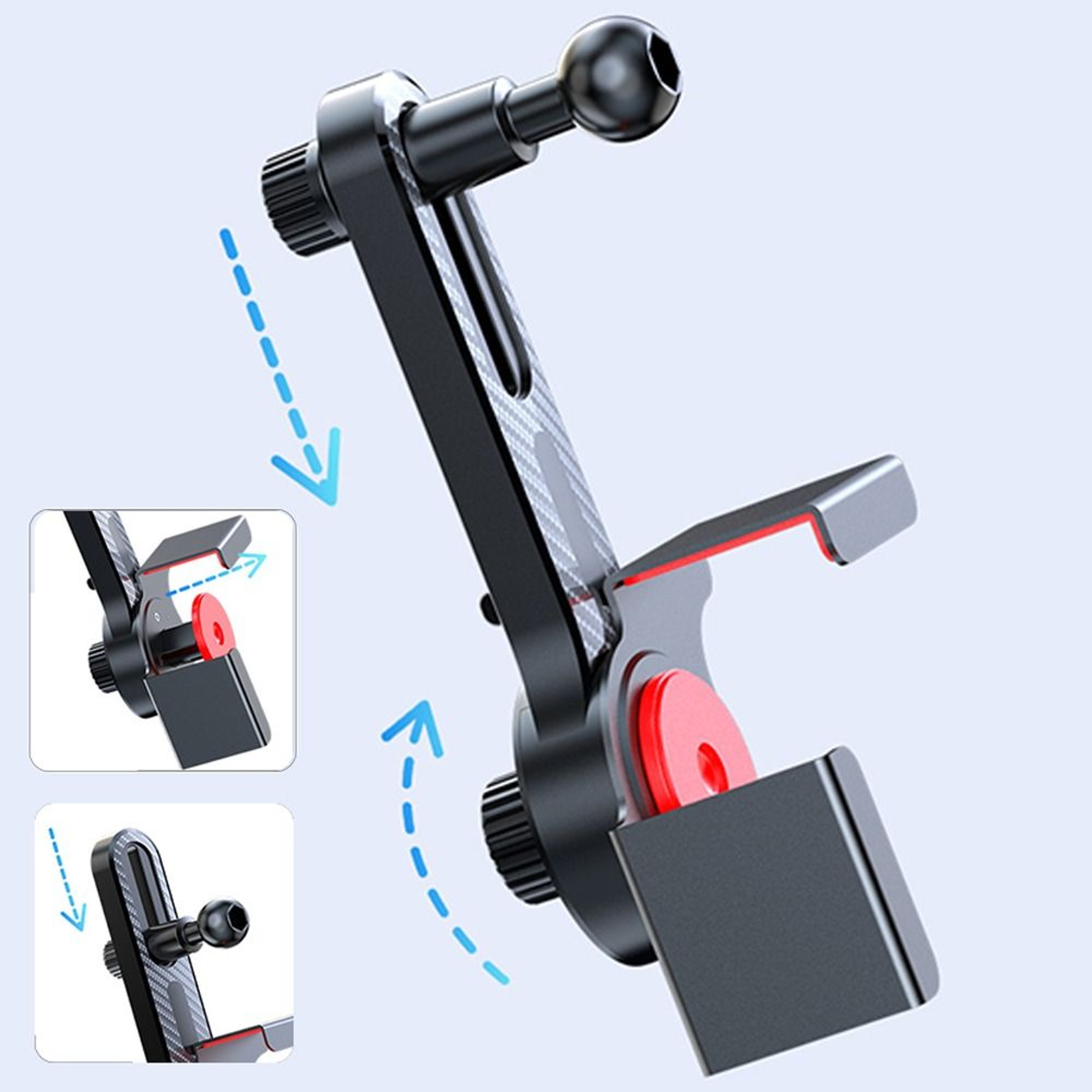 Magnetic Car Phone Holder Rotating Anti Shake Central Screen Mount 3