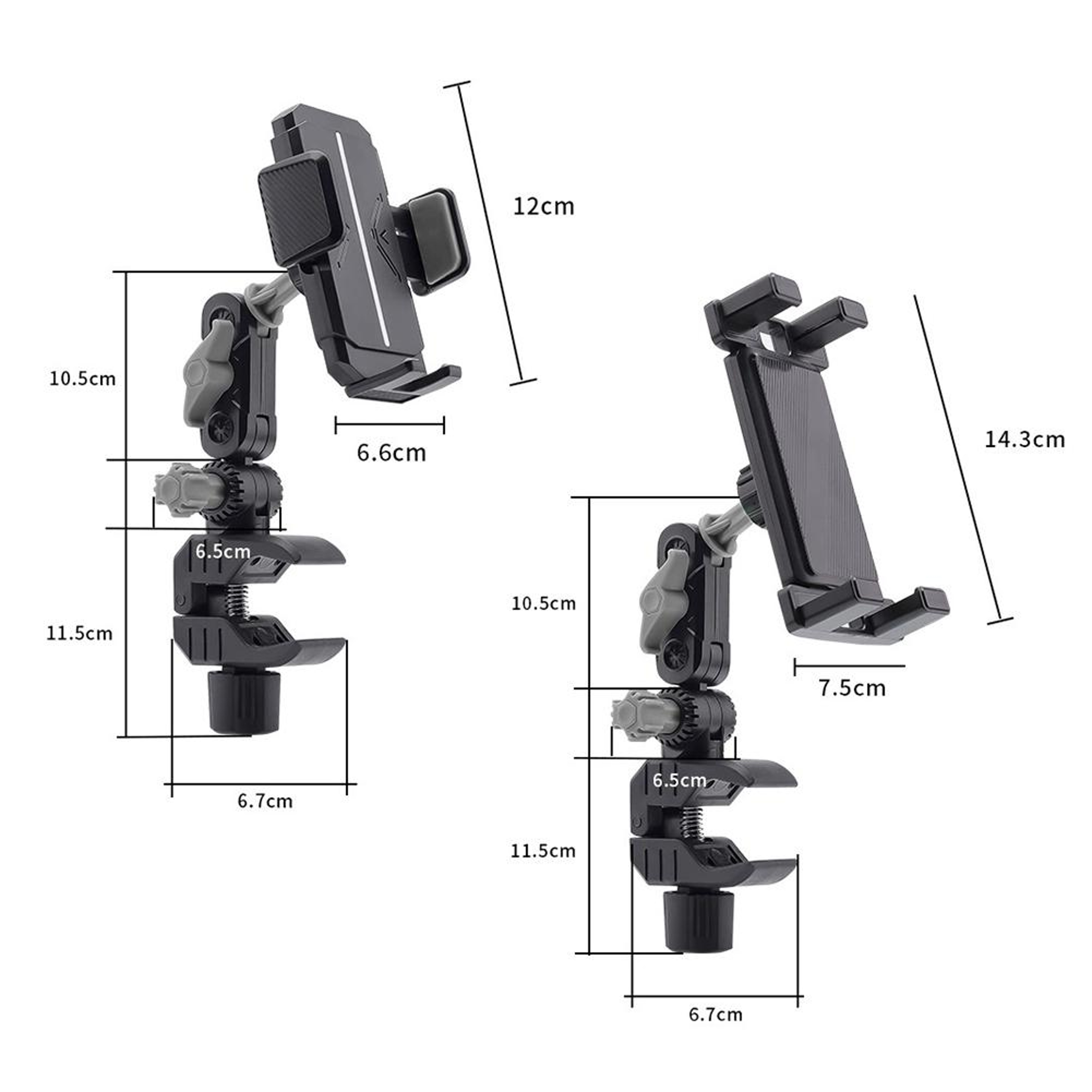 Heavy Duty A Pillar Phone Mount Adjustable Truck Grab Handle Holder 9
