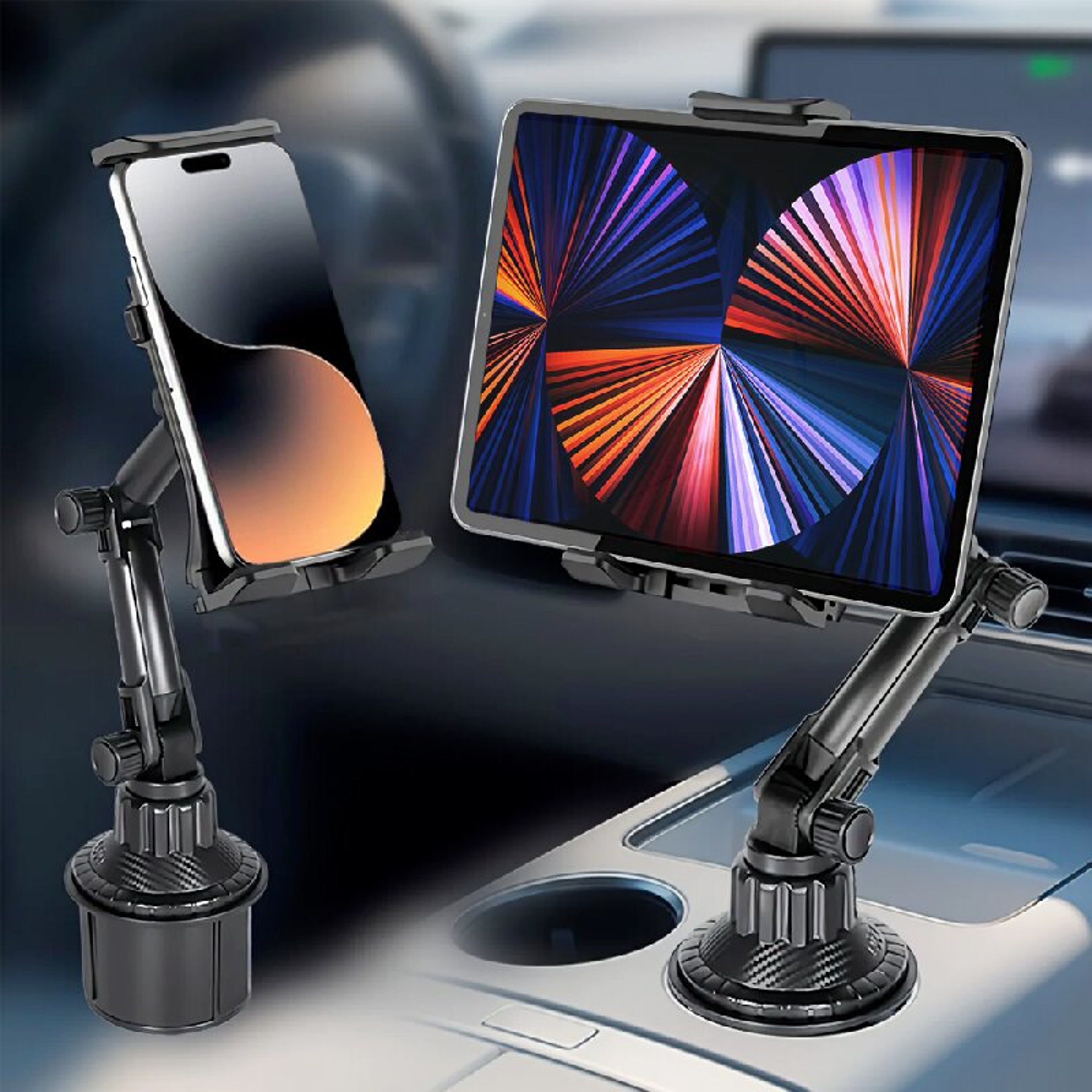 Universal Car Cup Holder Tablet Mount Phone And IPad Stand 2