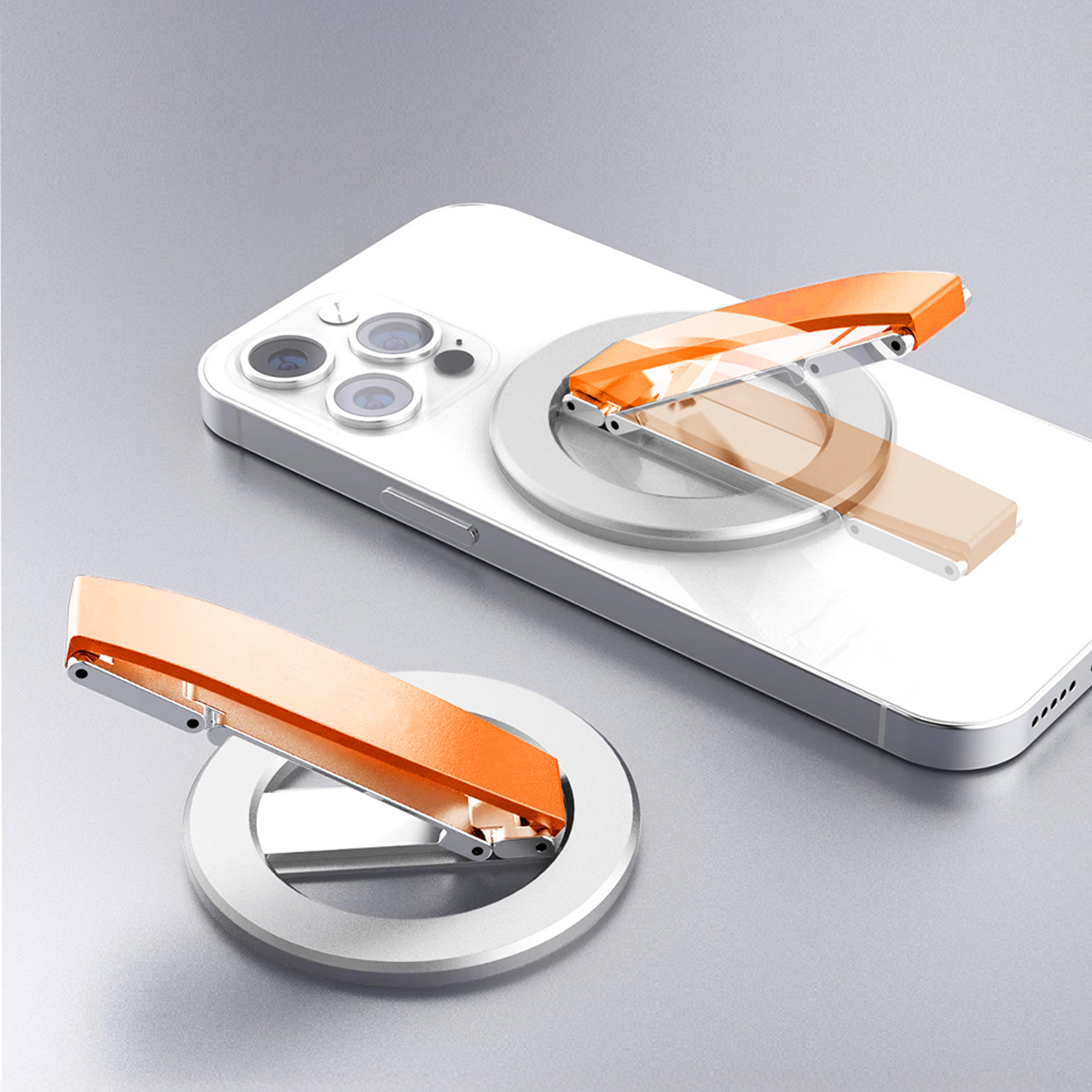 Foldable Alloy Magnetic Phone Grip Multi Angle Phone Kickstand Ring Holder 6