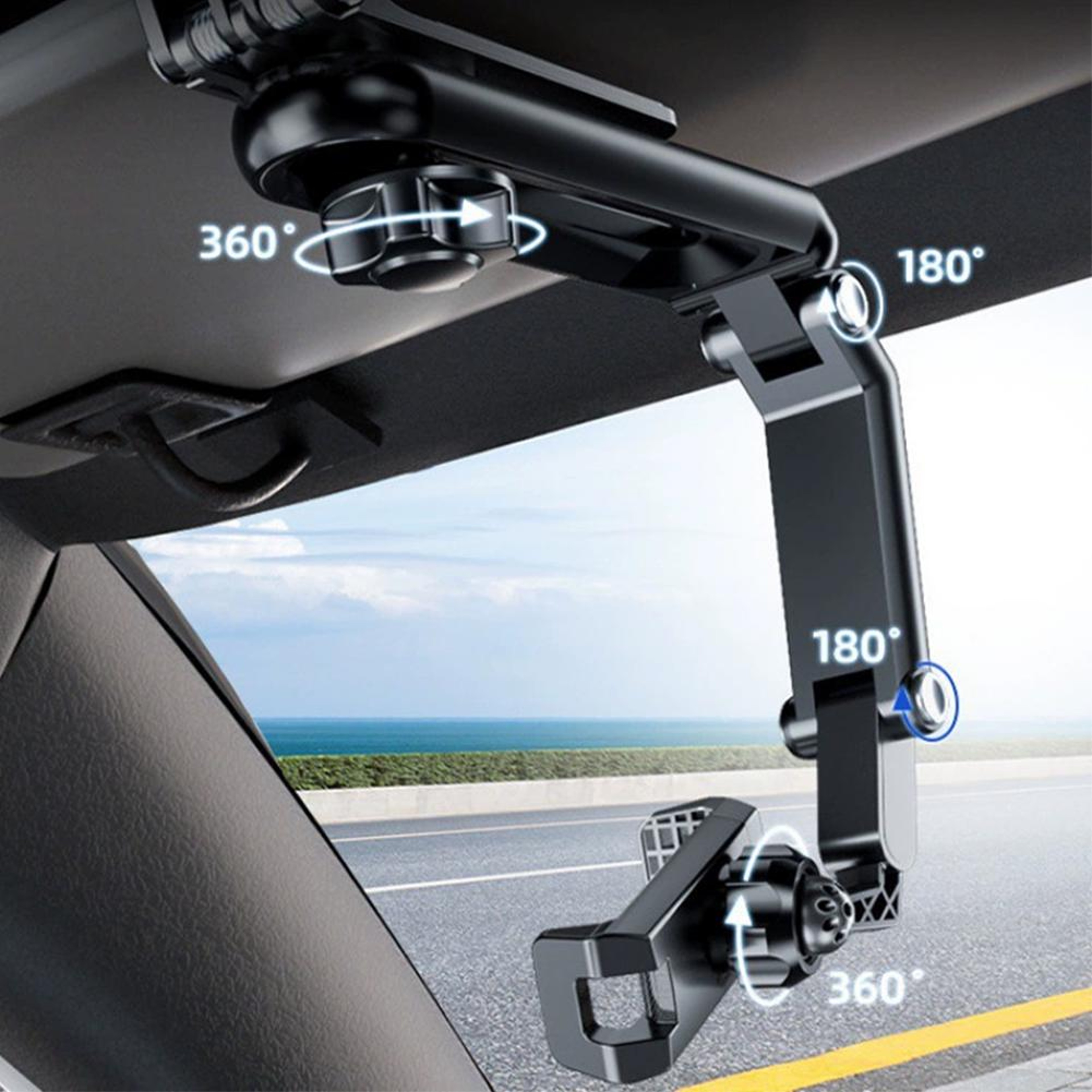 Adjustable Car Phone Holder Sun Visor Clip Mount For GPS Navigation 3