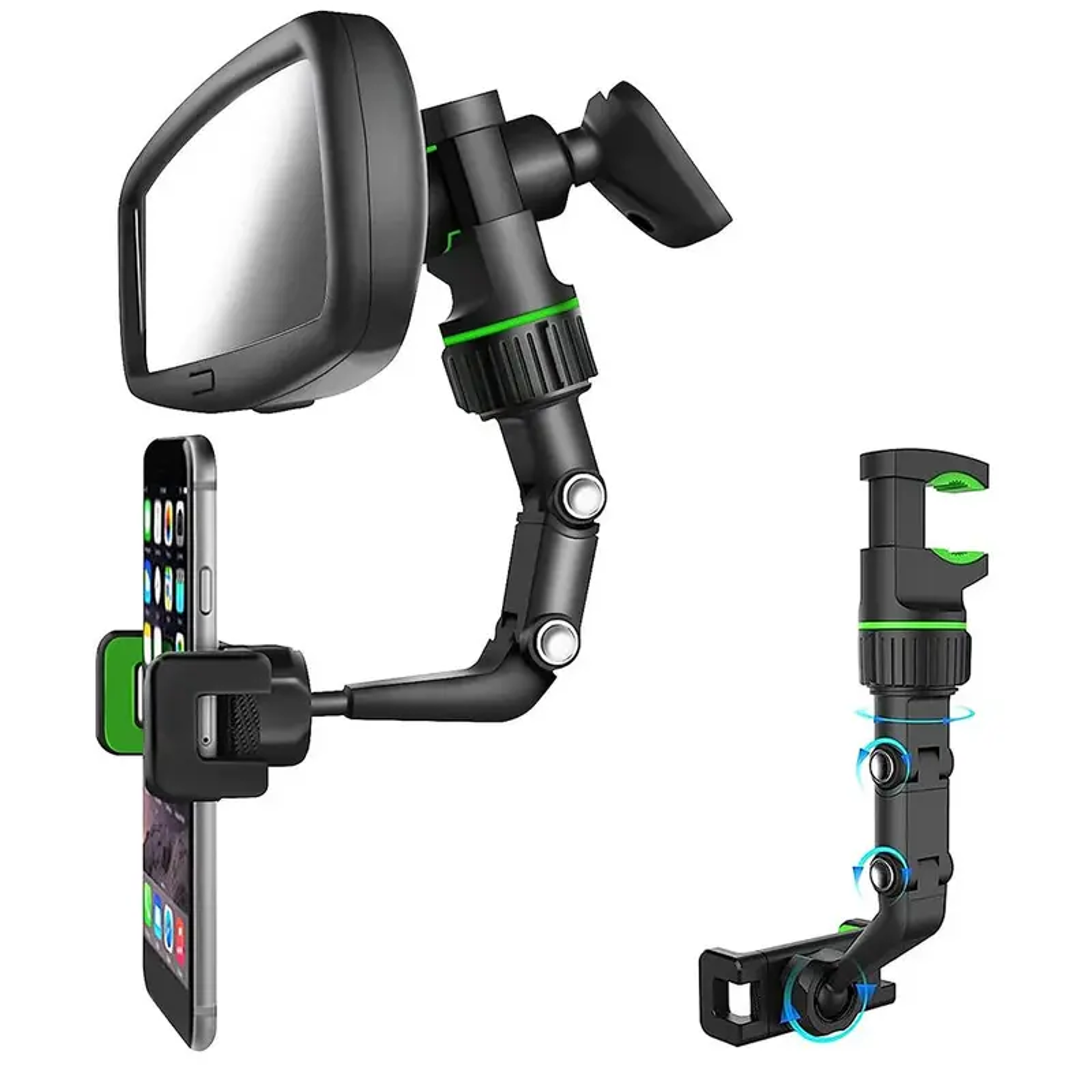 Rearview Mirror Phone Holder Retractable Universal Car Phone Mount 1