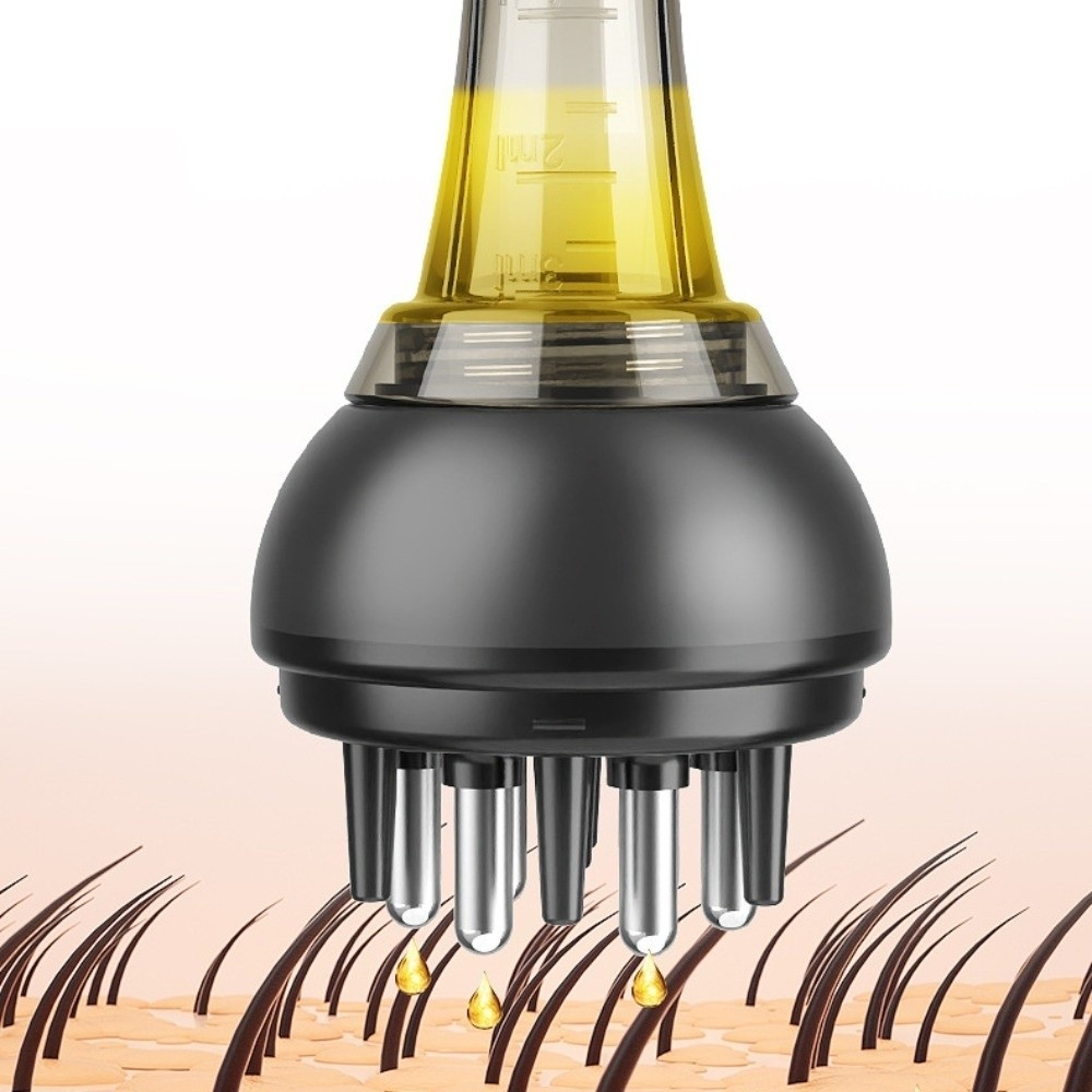 Precision Scalp Applicator Comb Hair Oil Serum Roller Ball Dispenser 1