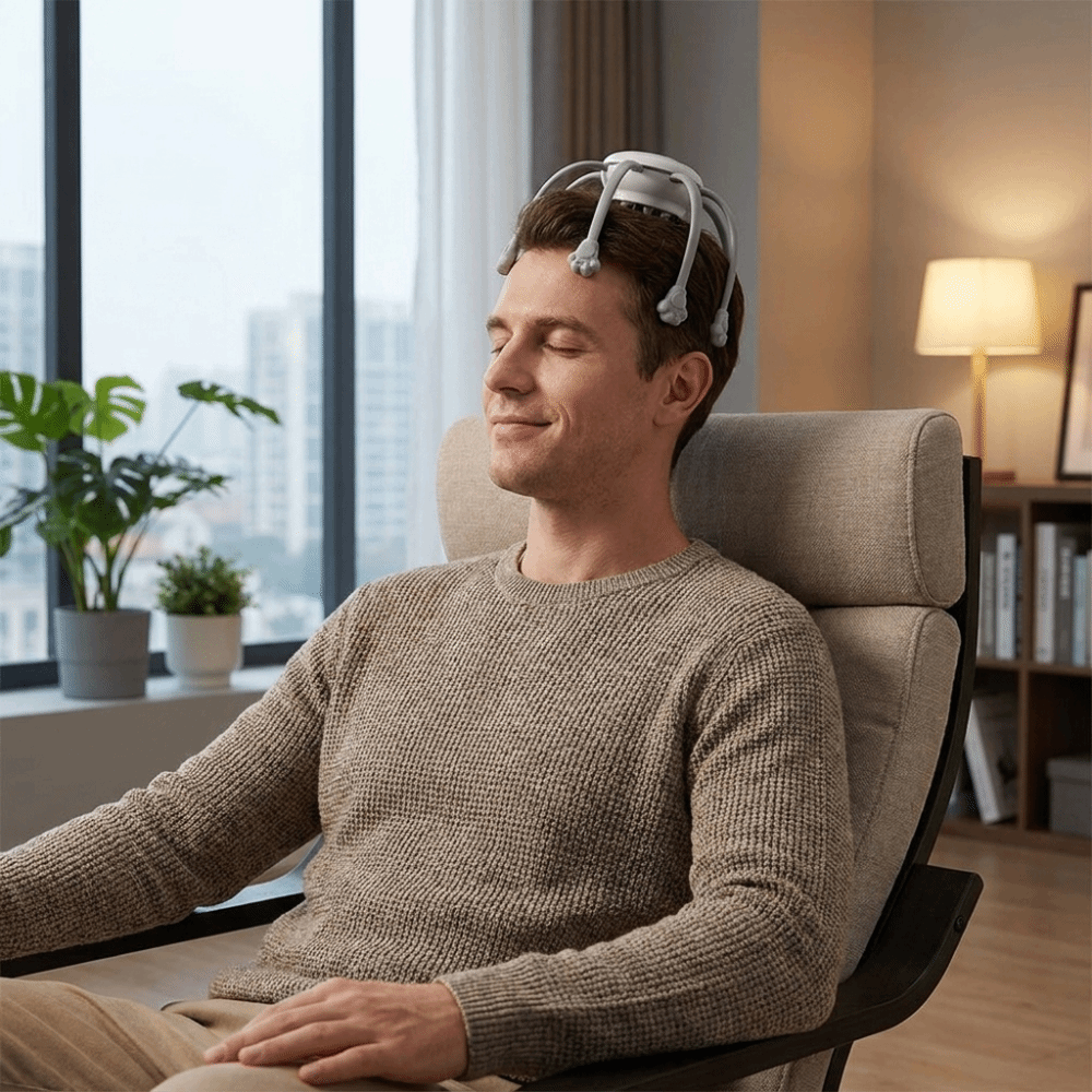 Rechargeable Octopus Scalp Massager Cordless Tip Vibration Head Massager 5