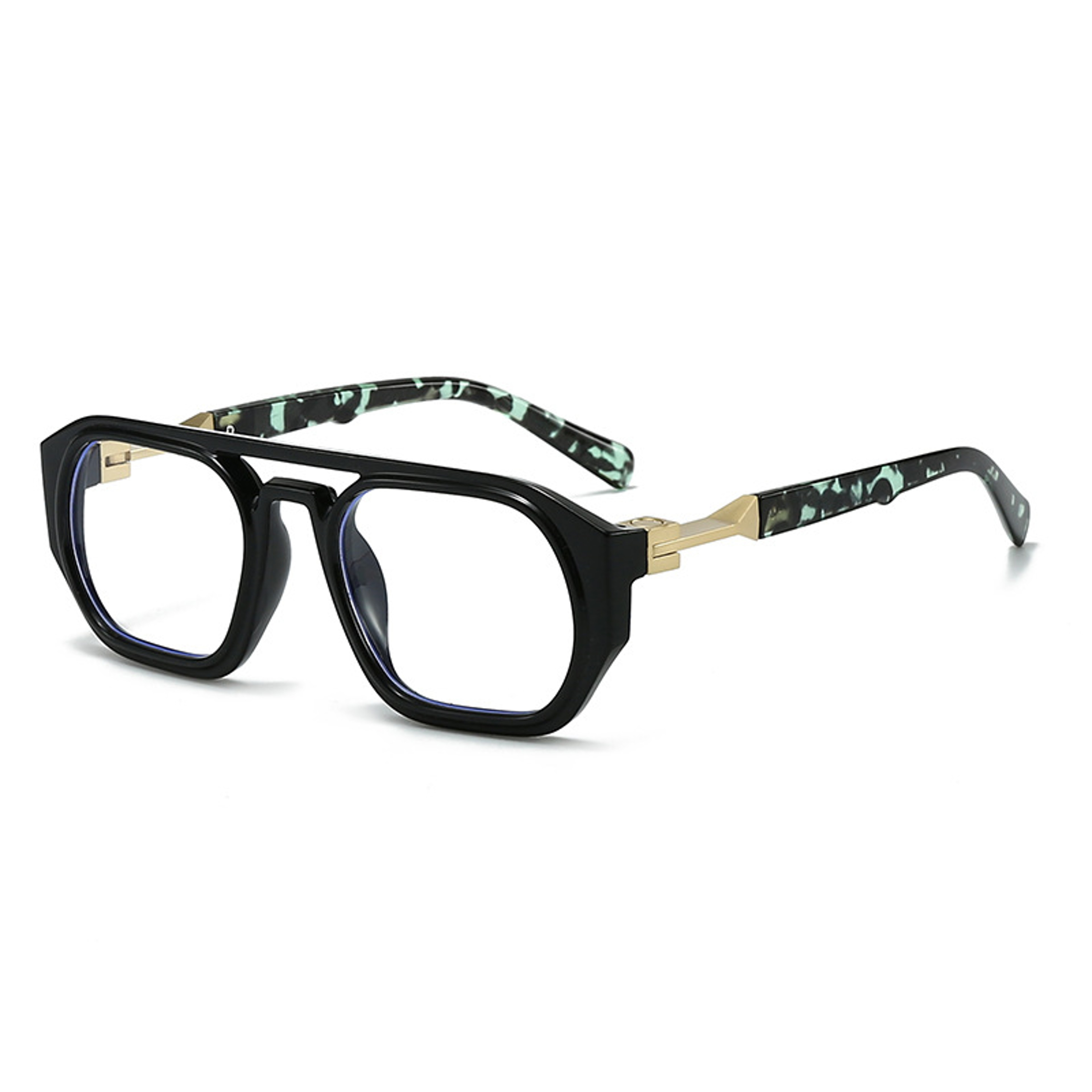 Transparent Square Blue Light Glasses Unisex Computer Eyewear With Clear Polygon Frame 3