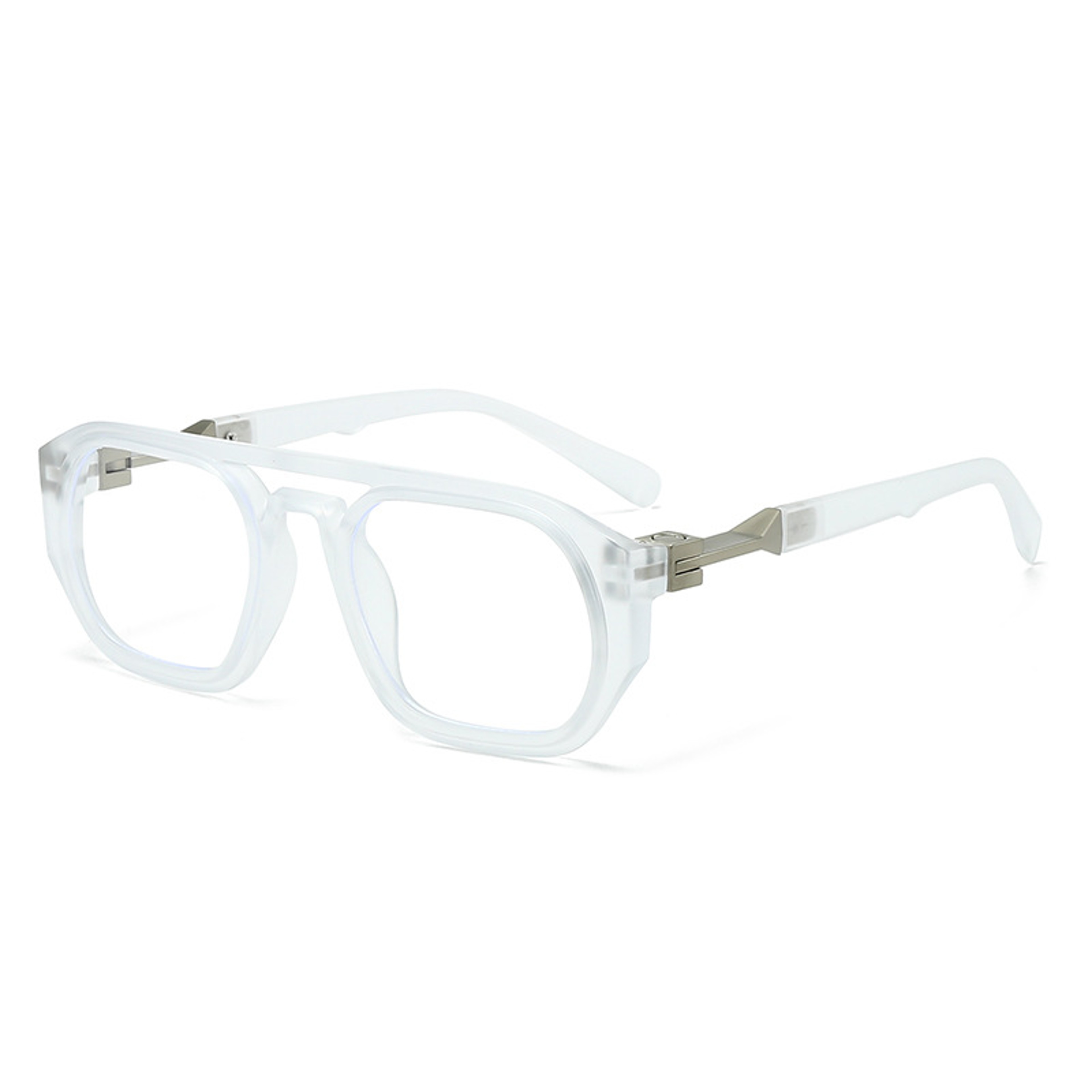 Transparent Square Blue Light Glasses Unisex Computer Eyewear With Clear Polygon Frame 5