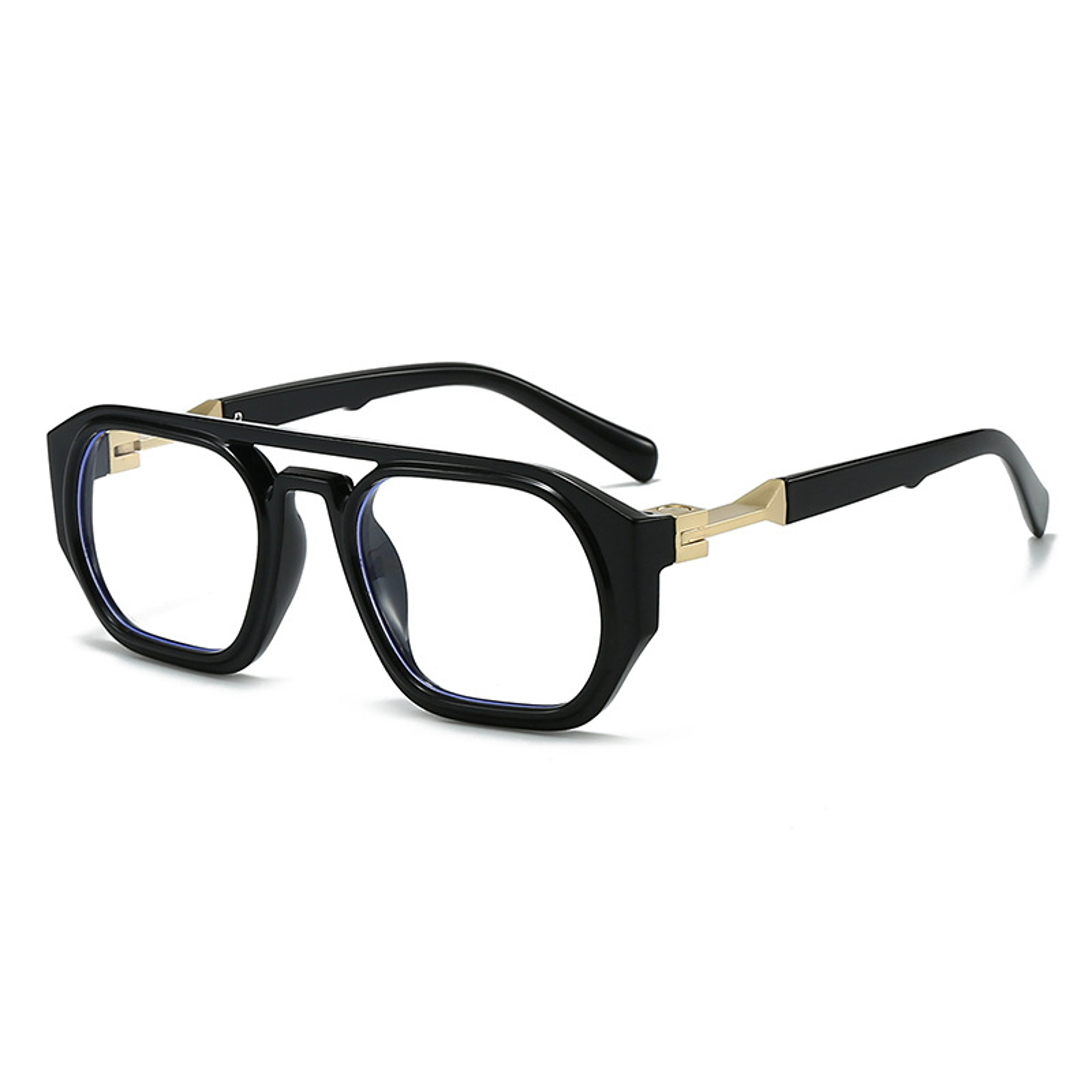 Transparent Square Blue Light Glasses Unisex Computer Eyewear With Clear Polygon Frame 2