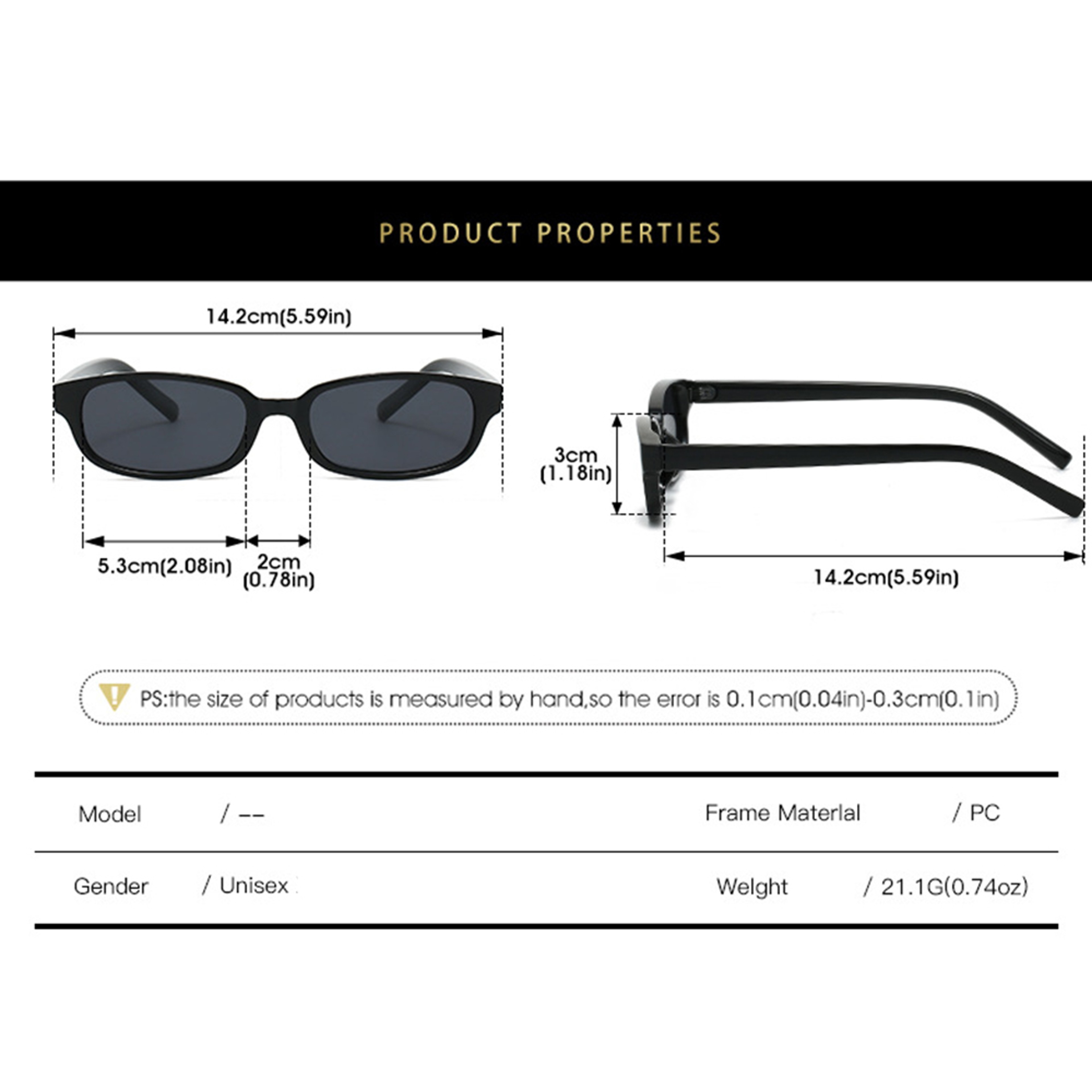 Small Square Polarized Sunglasses  Unisex Fashion Eyewear 8