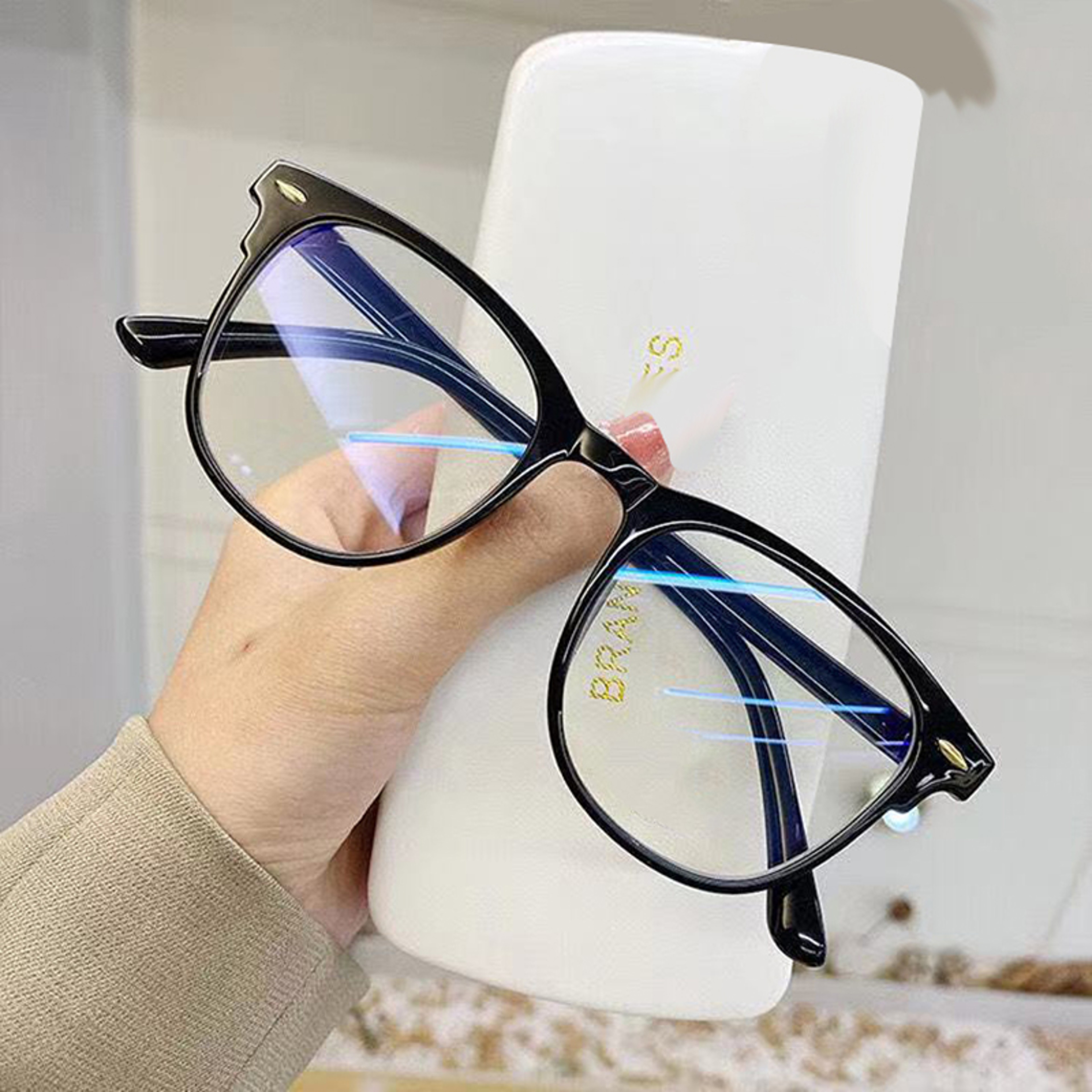 Blue Light Blocking Glasses Transparent Round Computer Glasses For Women And Men 2