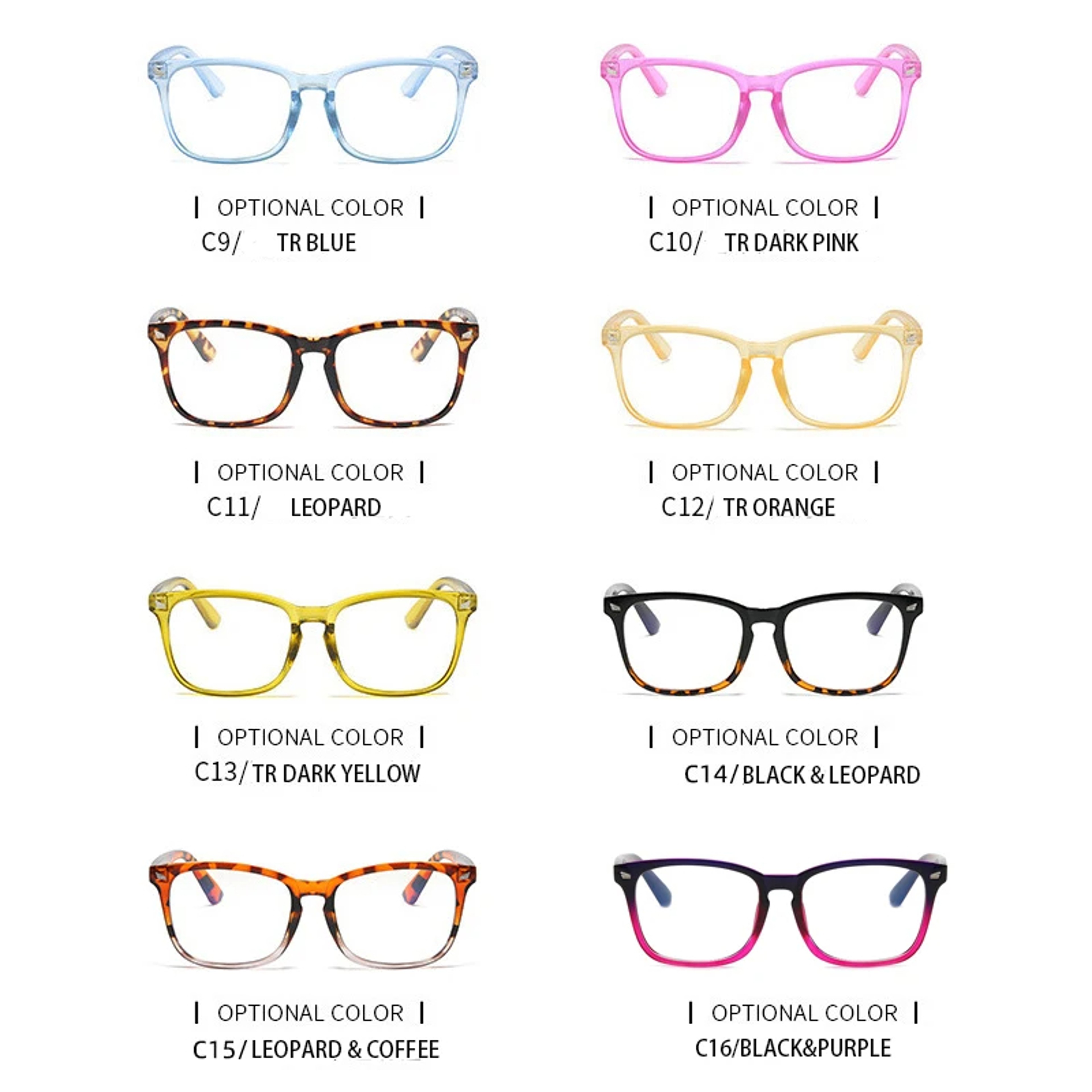 Blue Light Blocking Glasses Lightweight Unisex Oval Computer Eyewear 10