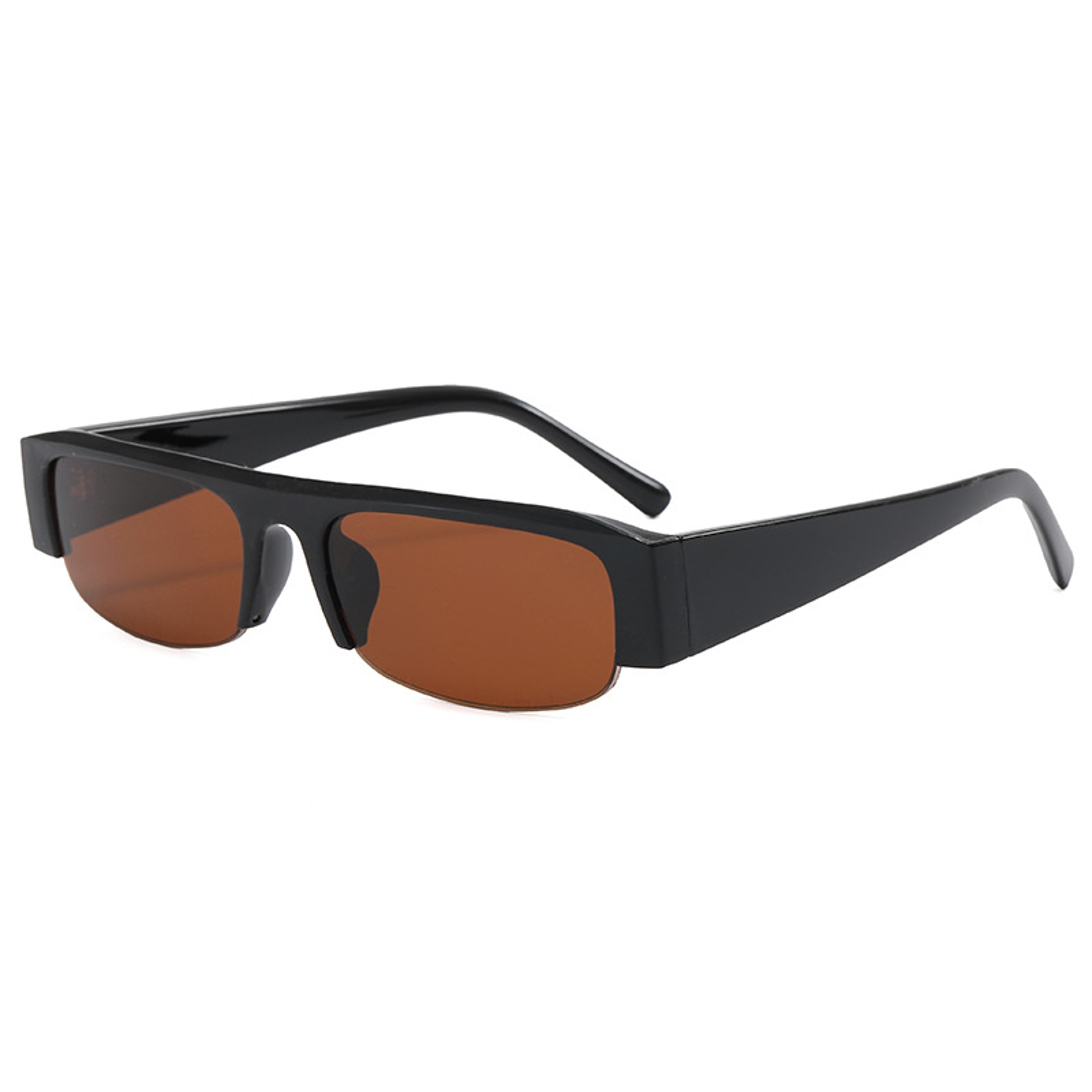 Rectangle Sunglasses Lightweight Chunky Half Frame Retro Sunglasses For Women Men 5