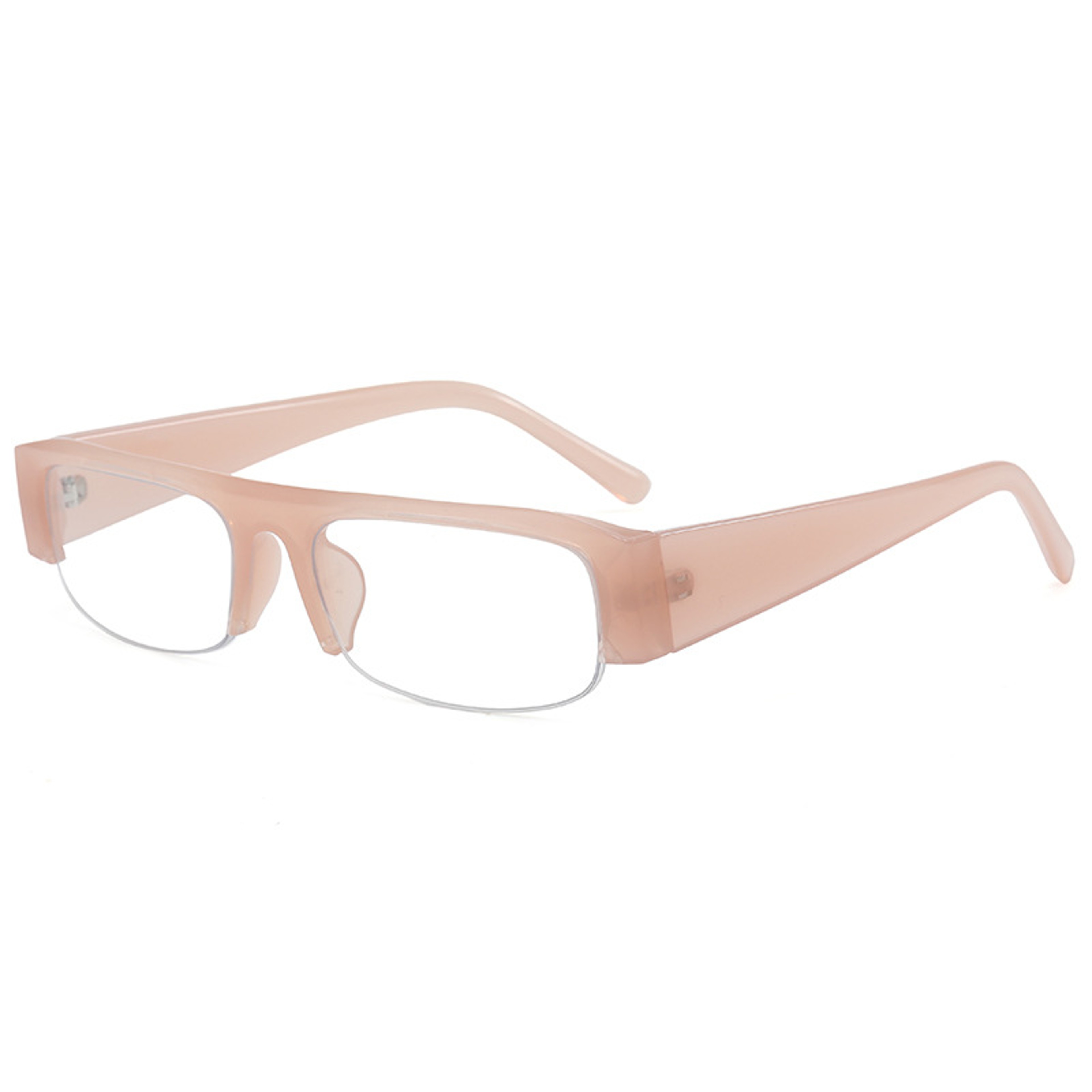Rectangle Sunglasses Lightweight Chunky Half Frame Retro Sunglasses For Women Men 9