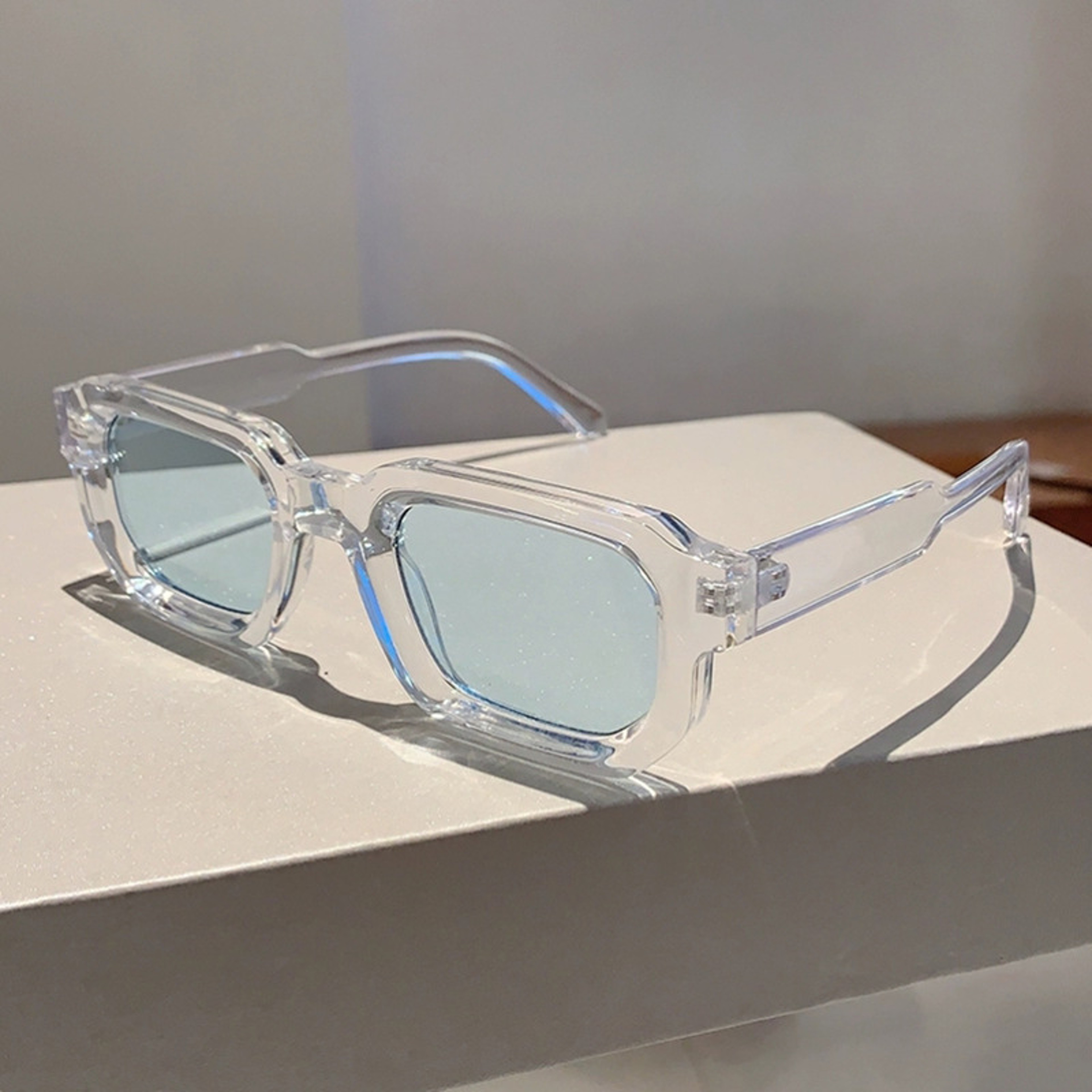 Vintage Rectangle Sunglasses Retro Unisex Fashion Shades 9