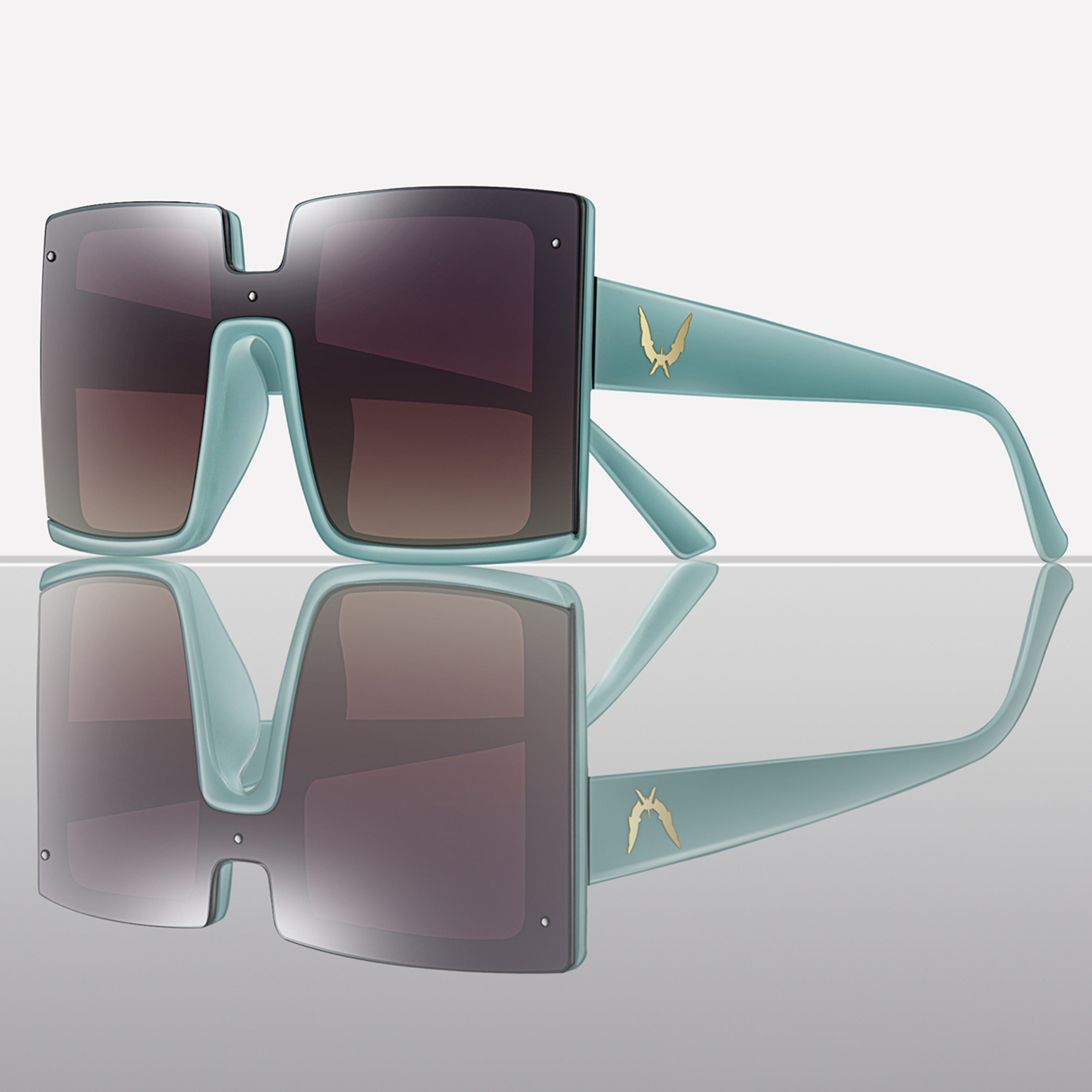 Trendy Large Square Sunglasses For Women Men Unisex Fashion Shades 9