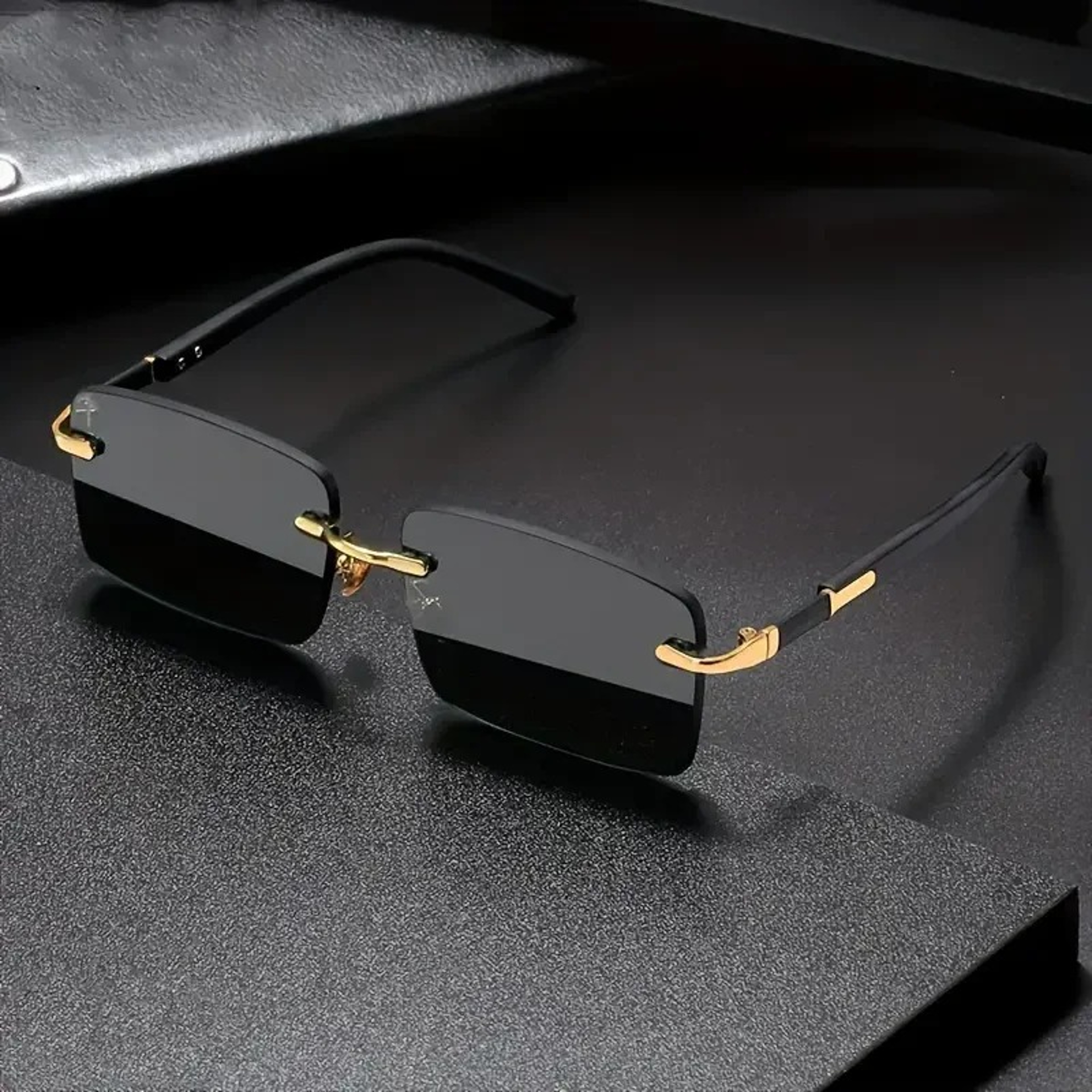 Rimless Rectangle Sunglasses For Women And Men 1