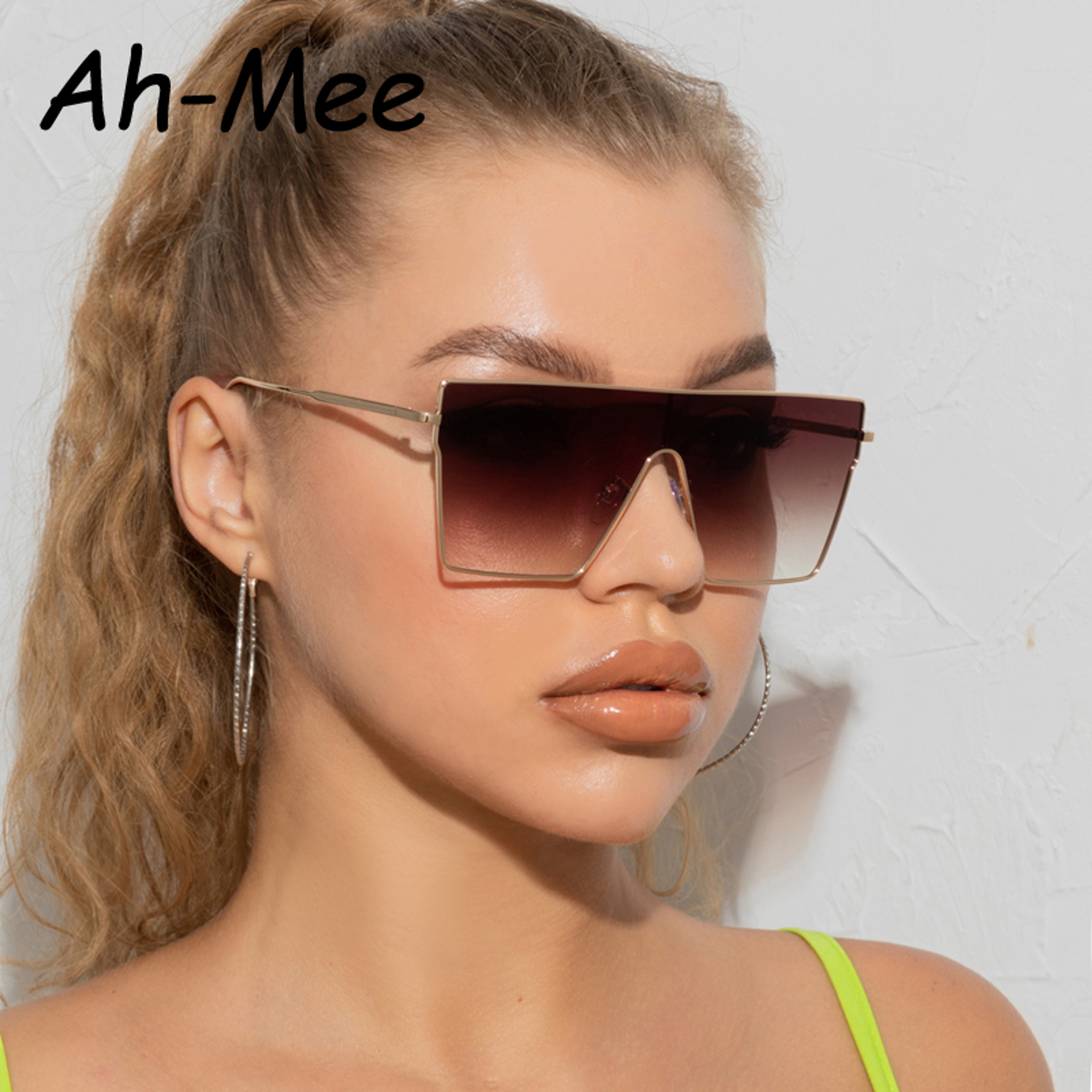 Vintage Steampunk Oversized Gradient Lens Sunglasses For Women 5