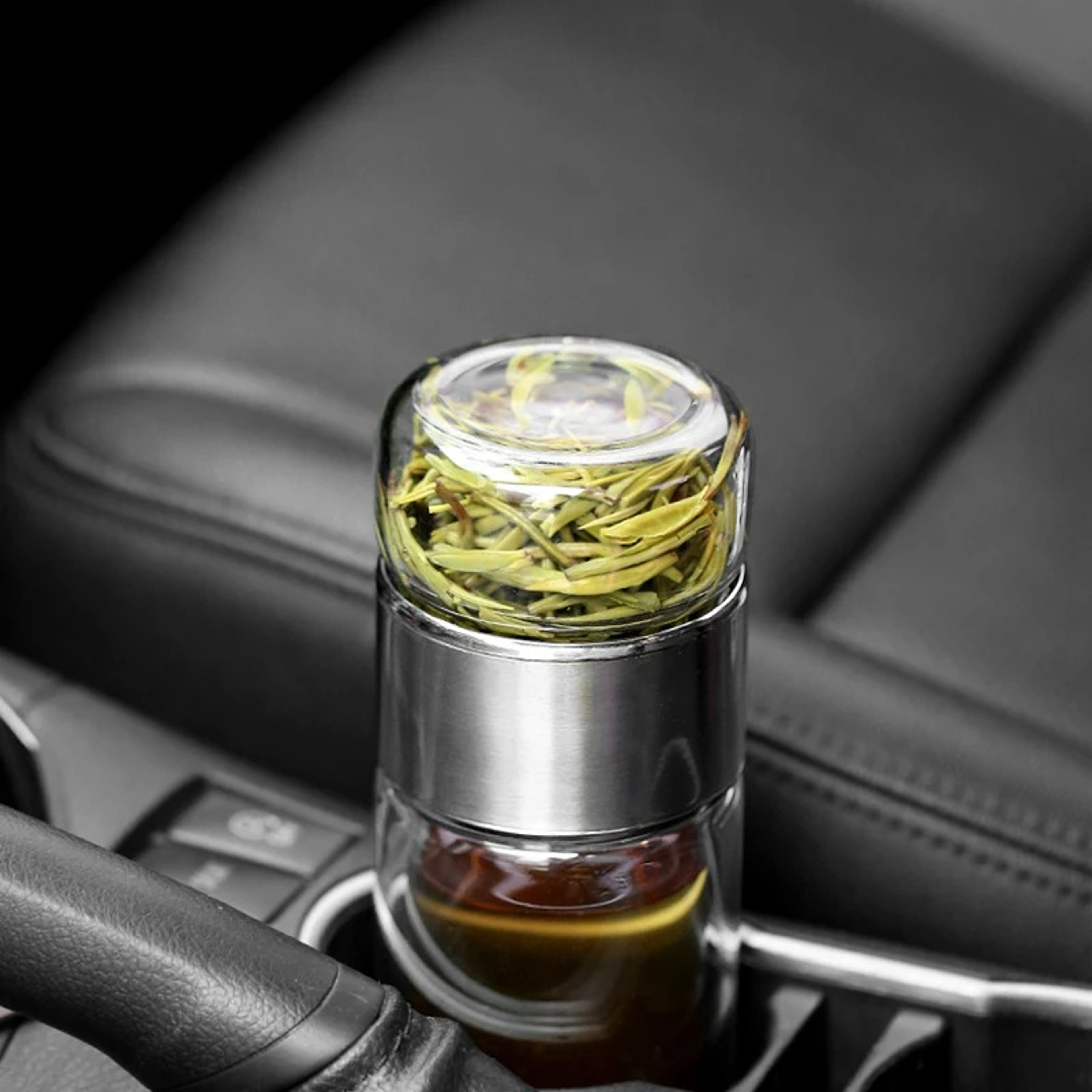 High Borosilicate Glass Tea Water Bottle Double Layer Infuser Tumbler Drinkware With Tea Filter 2