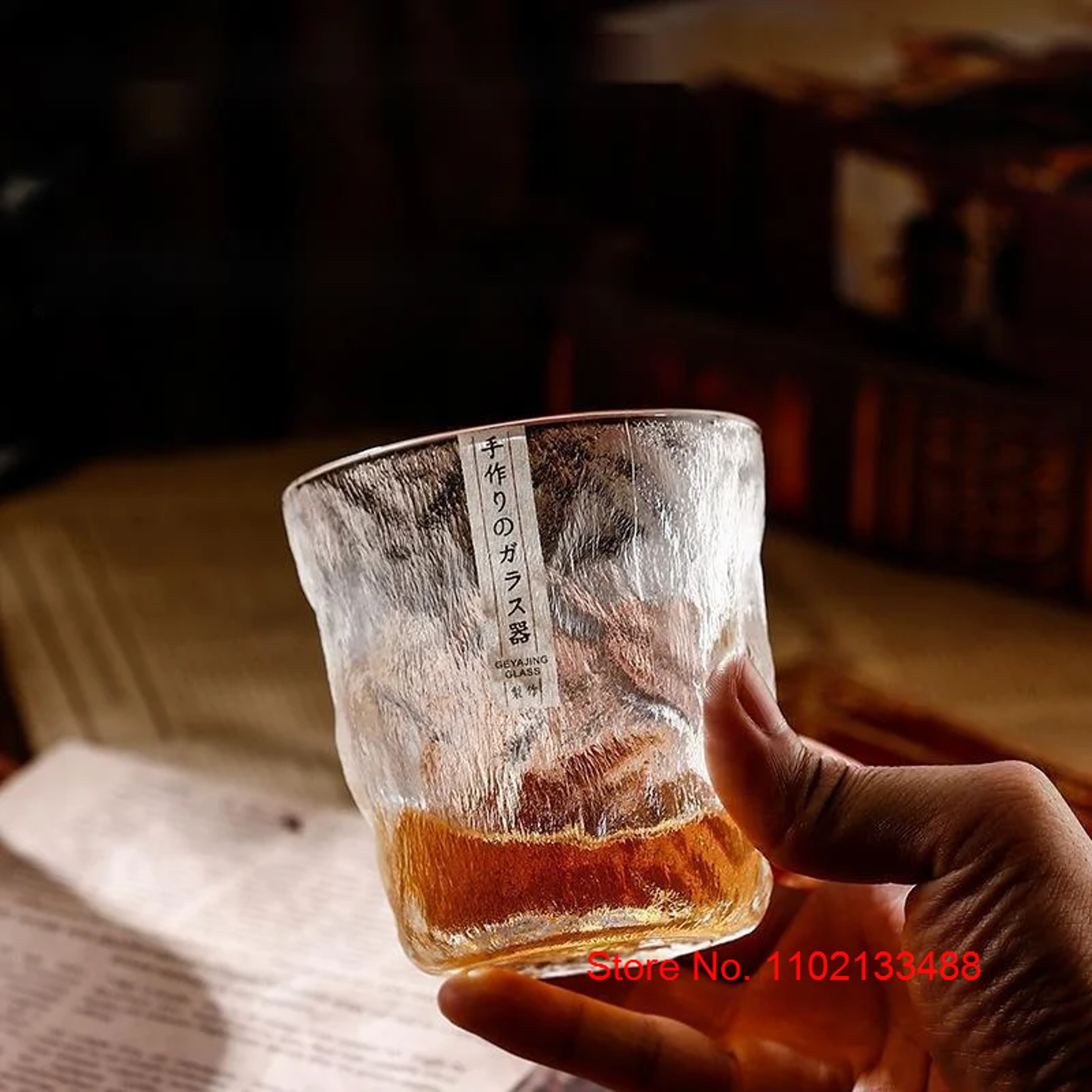 Retro Oldfashioned Crystal Glacier Whiskey Glass Tumbler Gift Box Chivas Snifter Japan Whisky Glass 3