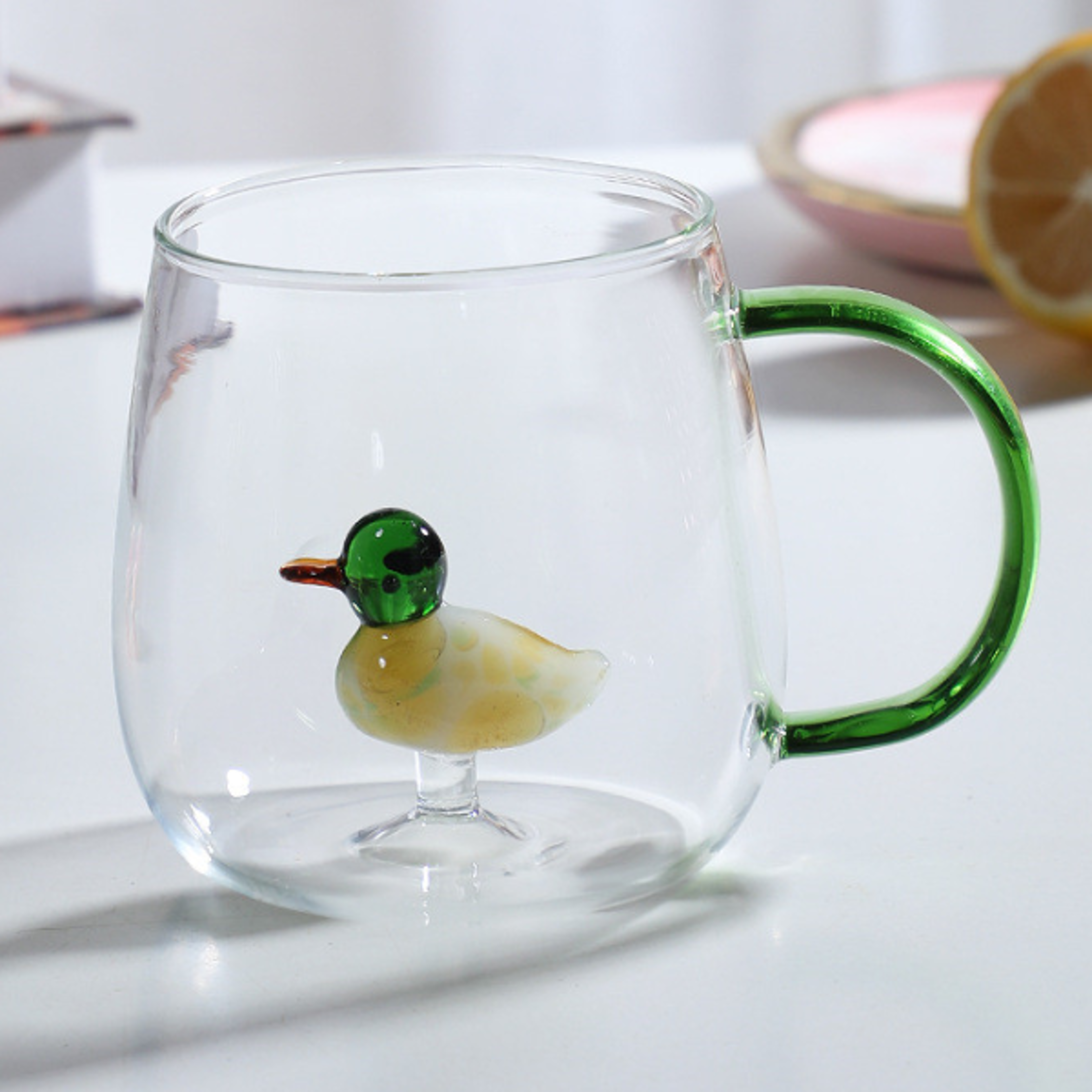 New Glass Mug Cartoon Animal Cup Champagne Breakfast Tea Tumbler
