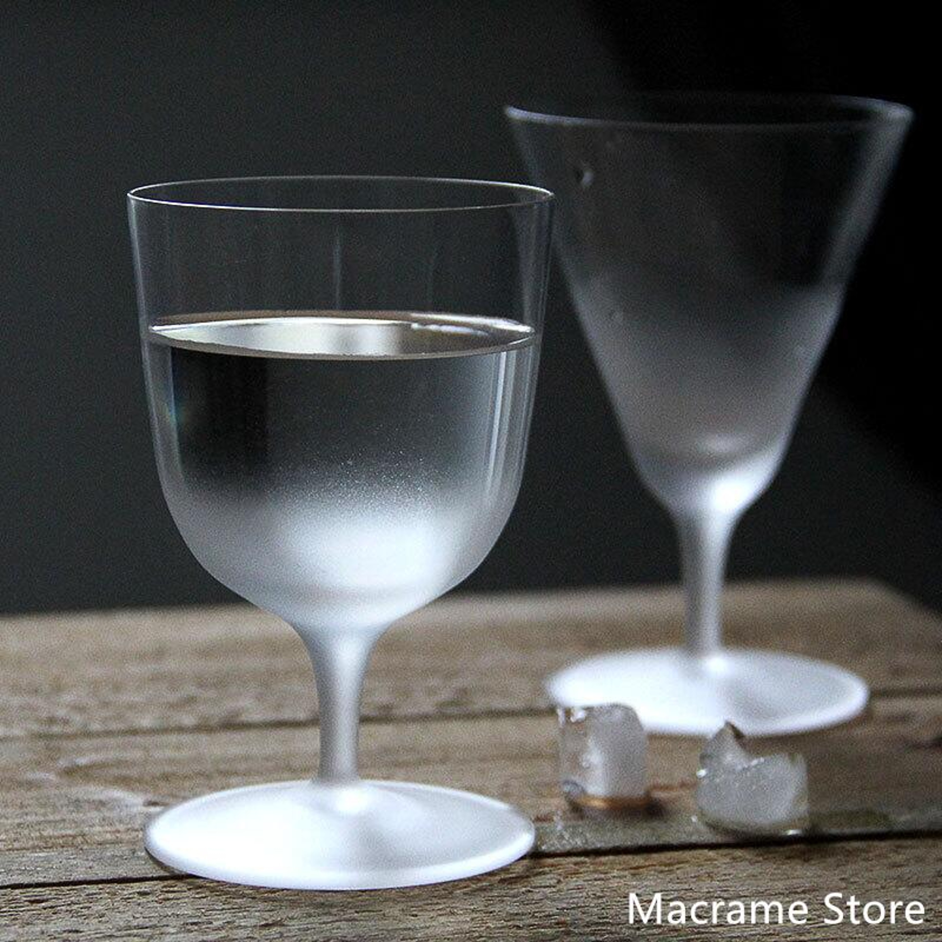 Frosted Transparent Whisky Tumbler Glass Cup Medieval Style Wine Cup Bar Creative Cocktail Glass 0