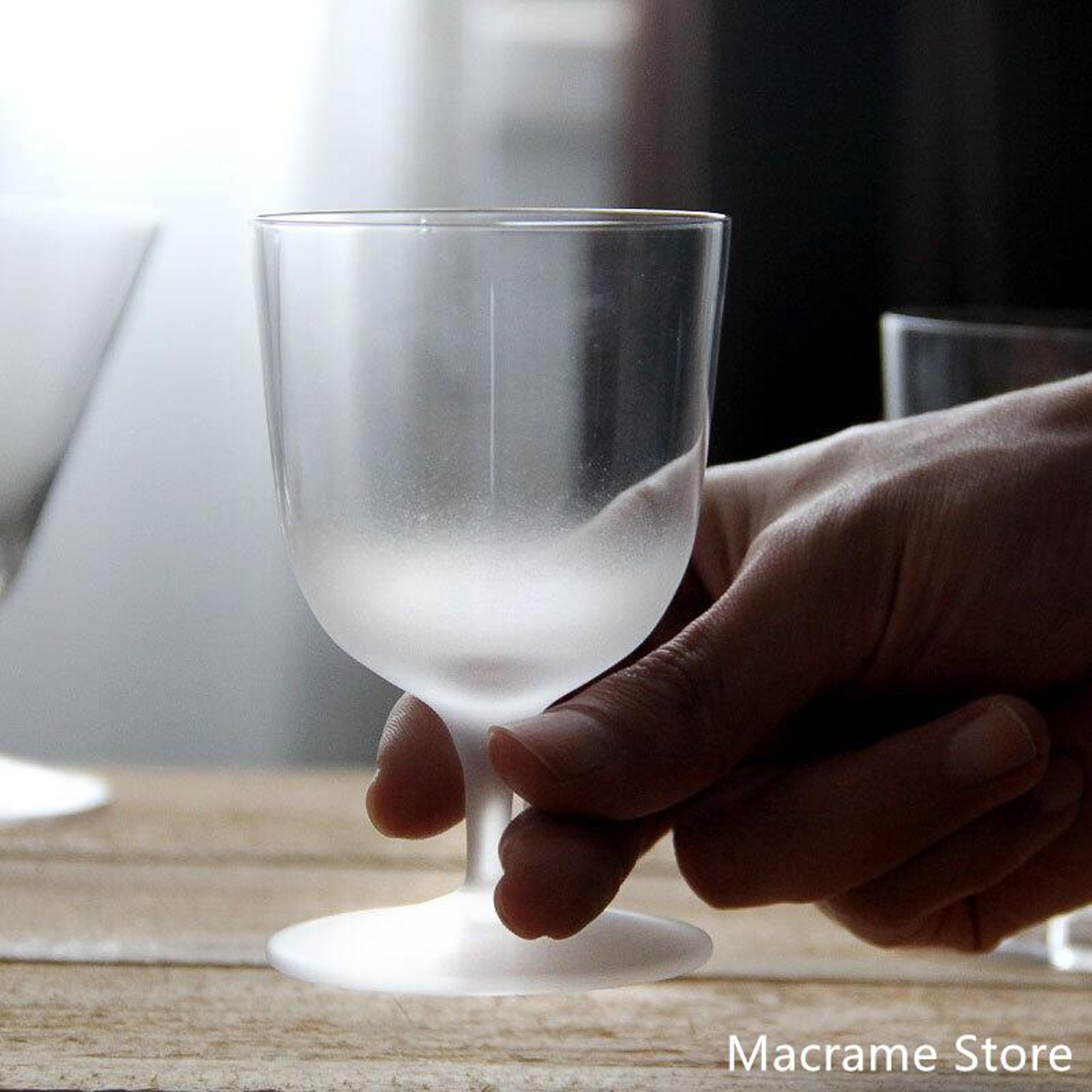 Frosted Transparent Whisky Tumbler Glass Cup Medieval Style Wine Cup Bar Creative Cocktail Glass 5