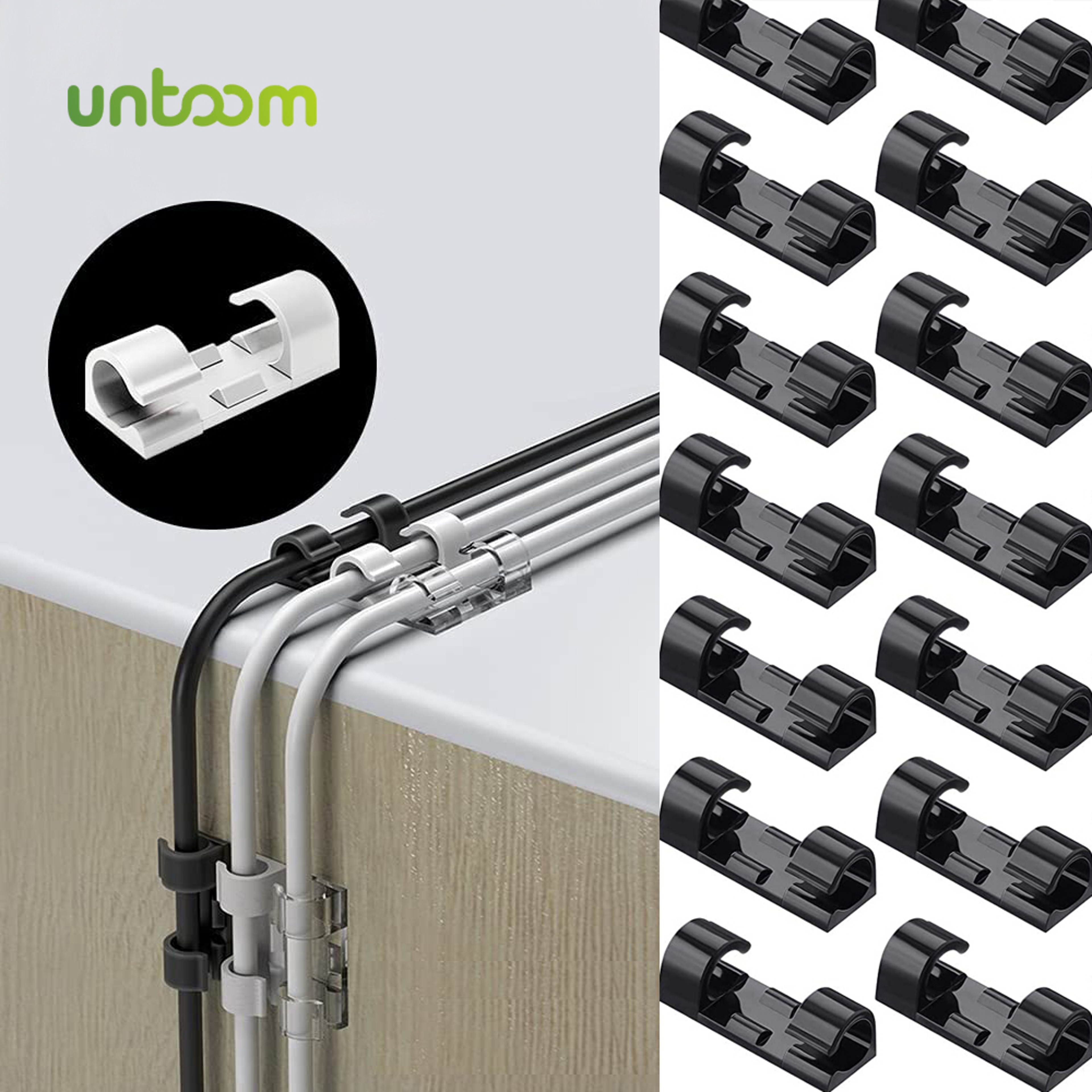 USB Cable Management Clips Untoom Wire Winder Manager For Desktop Wall PC Cellphone Charging Data L 0