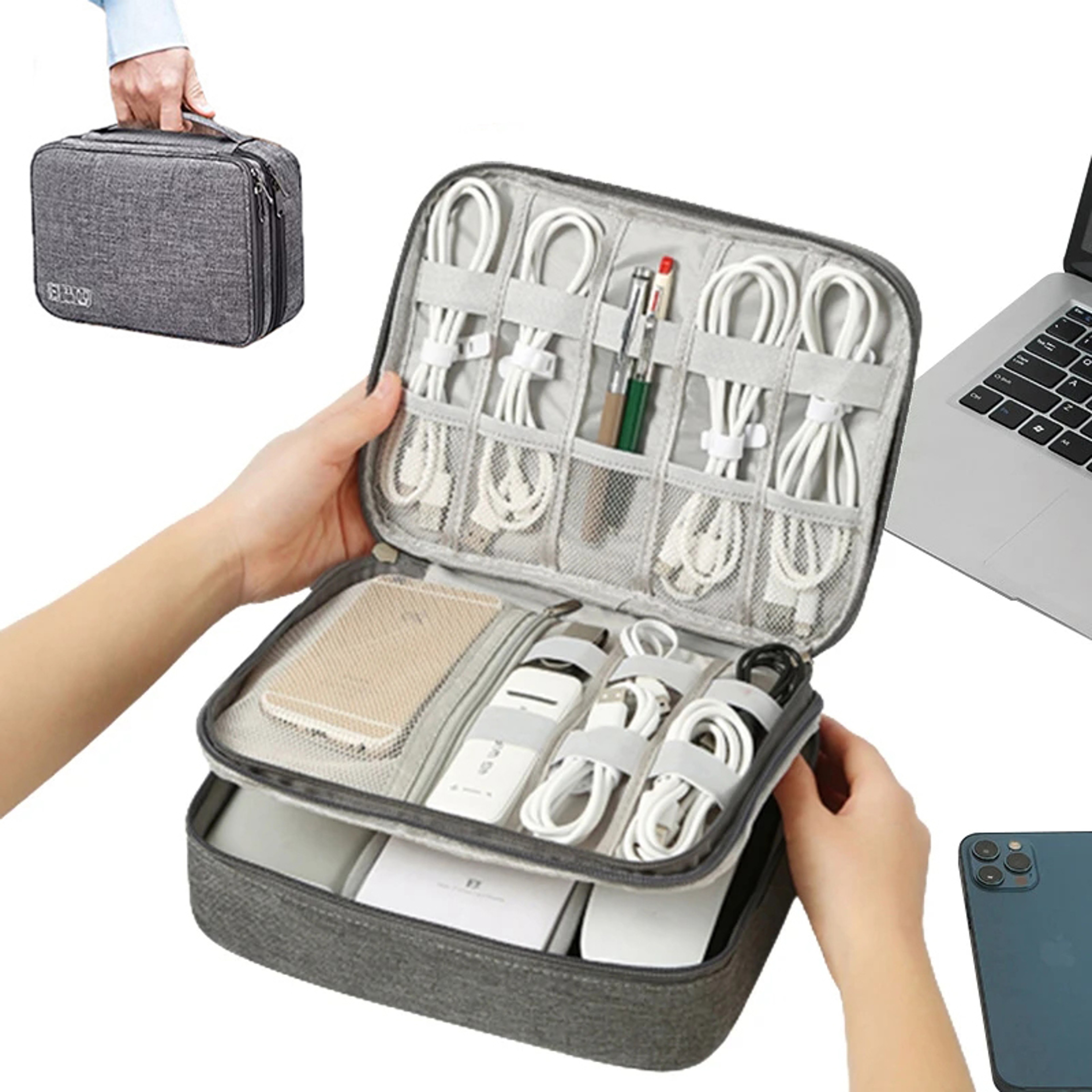 Waterproof Cable Storage Bag Digital Electronic Organizer USB Charger Plug Storage Portable Travel Cable Organizer – view 1