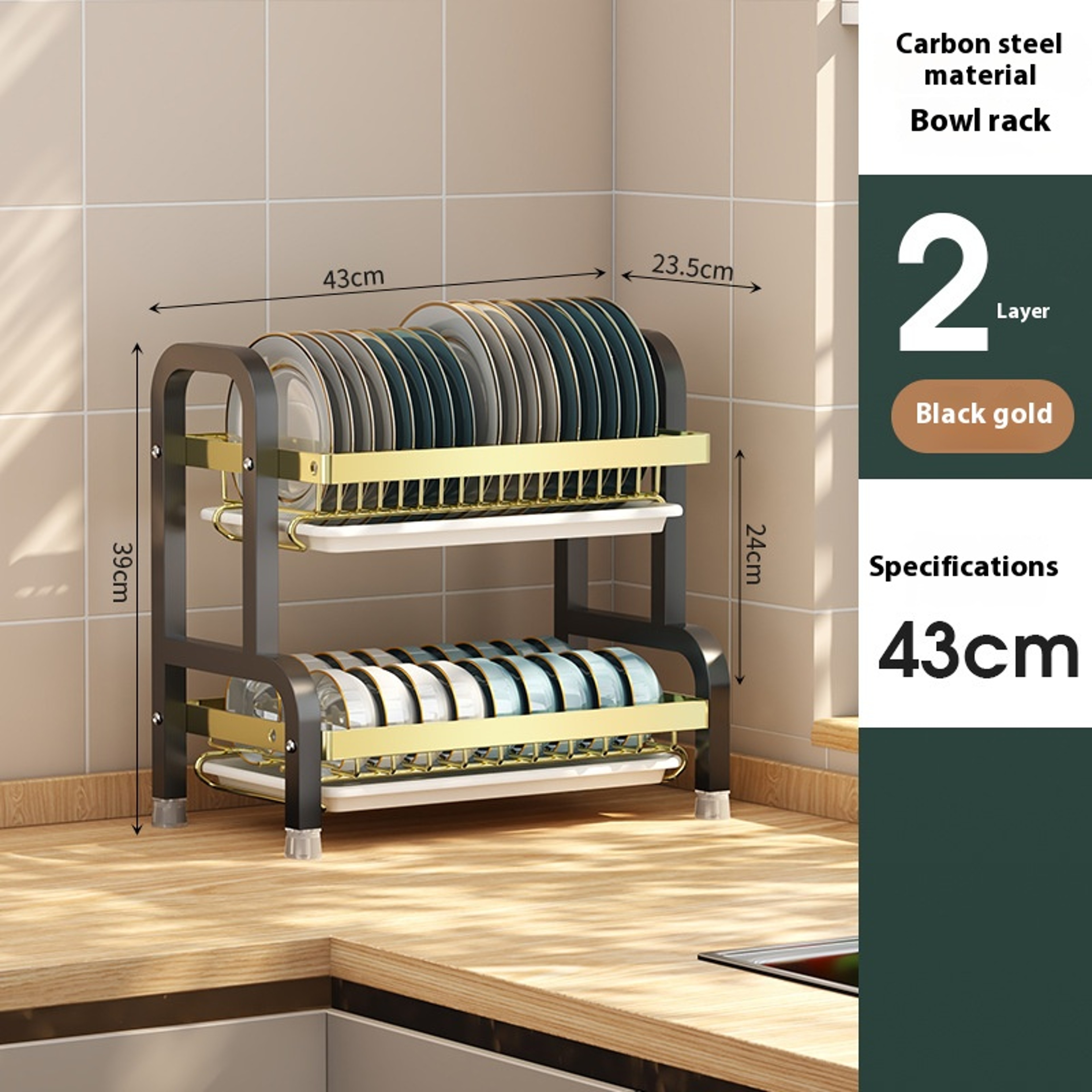 Bowl And Dish Storage Rack Kitchen Storage Rack Drain Rack Household Multifunctional Bowl And Chops 8