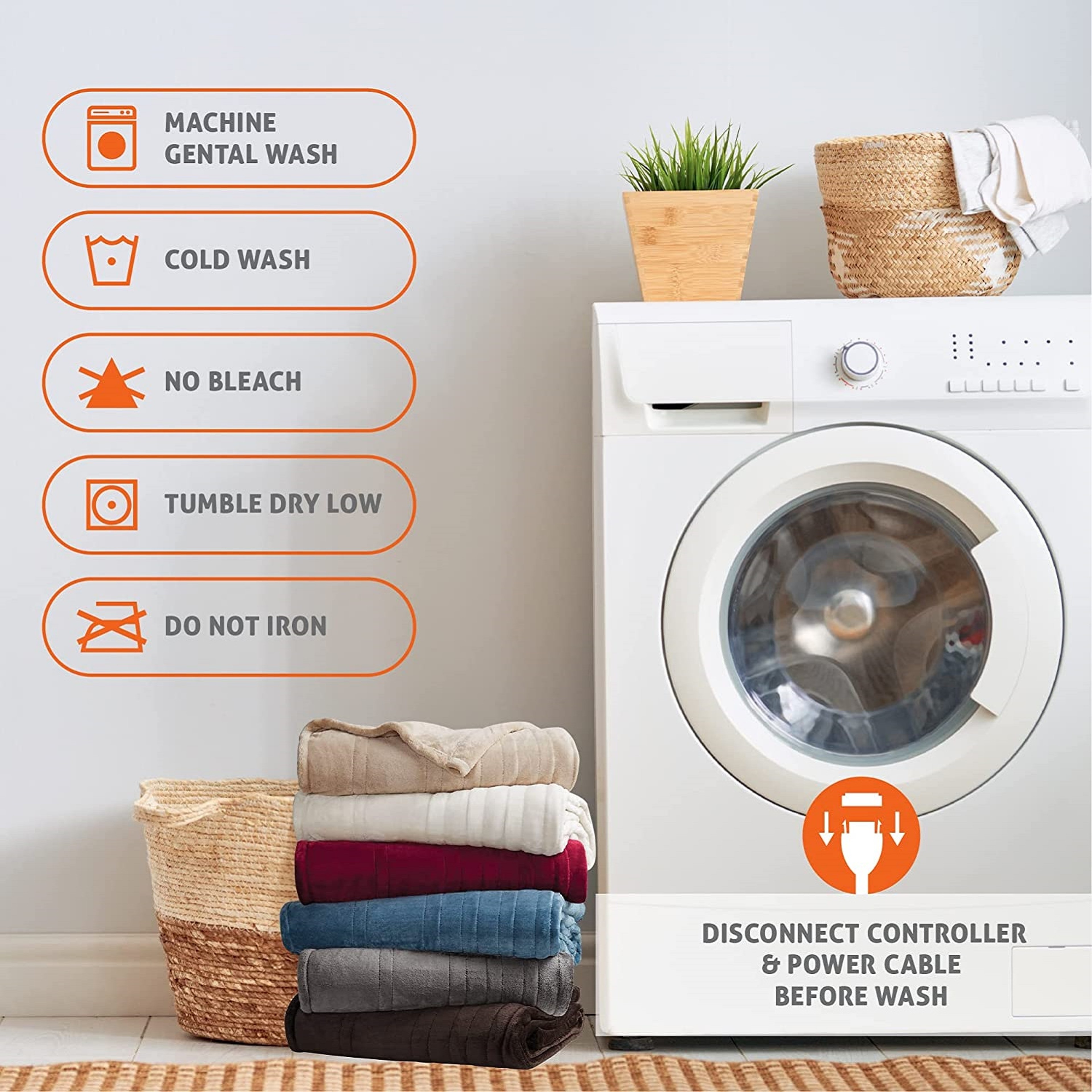 Soft Heated Throw Blanket Electric Blanket Heating Levels Auto Off Overheat Protection 4