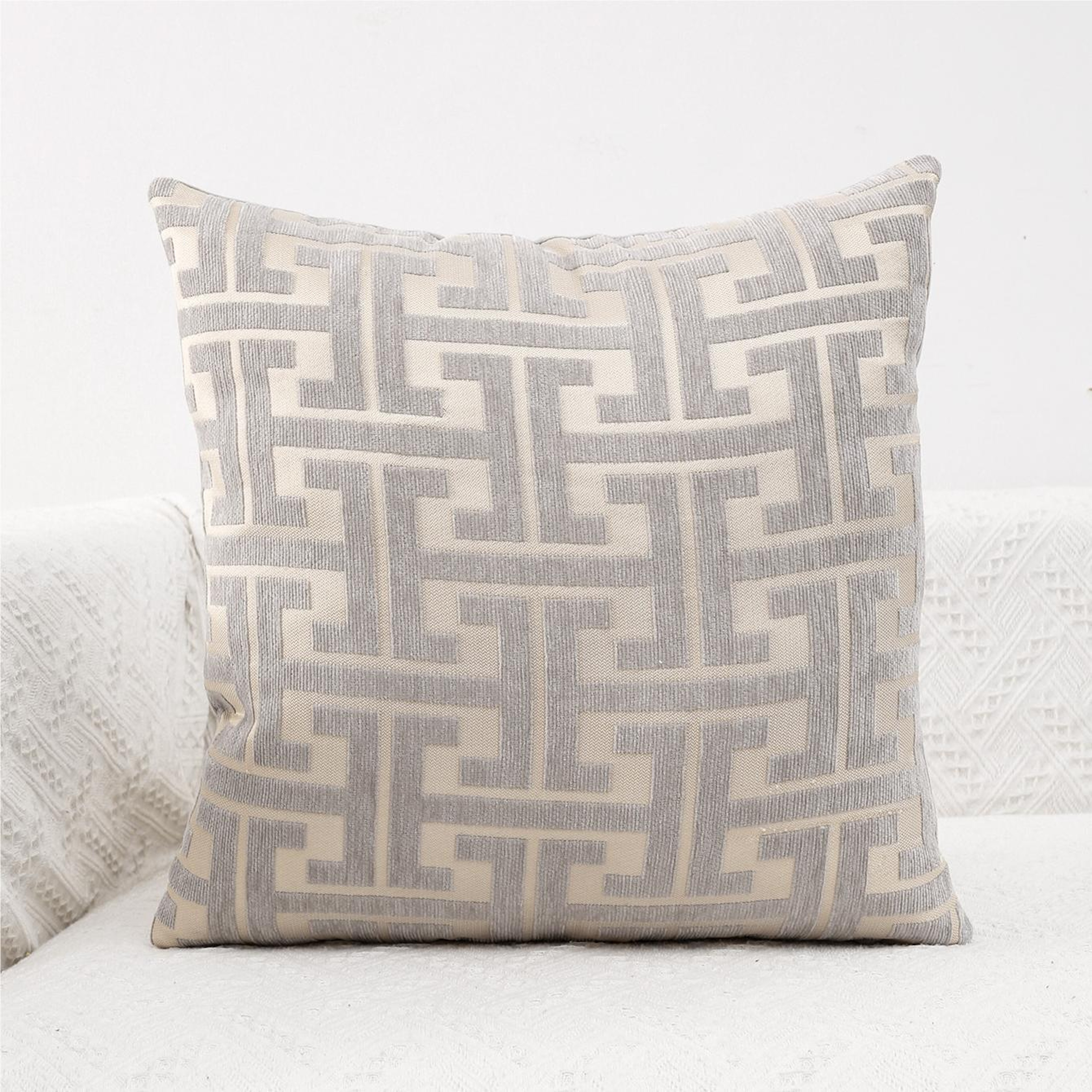 Geometric Patterned Polyester Jacquard Pillowcase Sofa Lumbar Pillow Covers For Spring Summer Autum 9