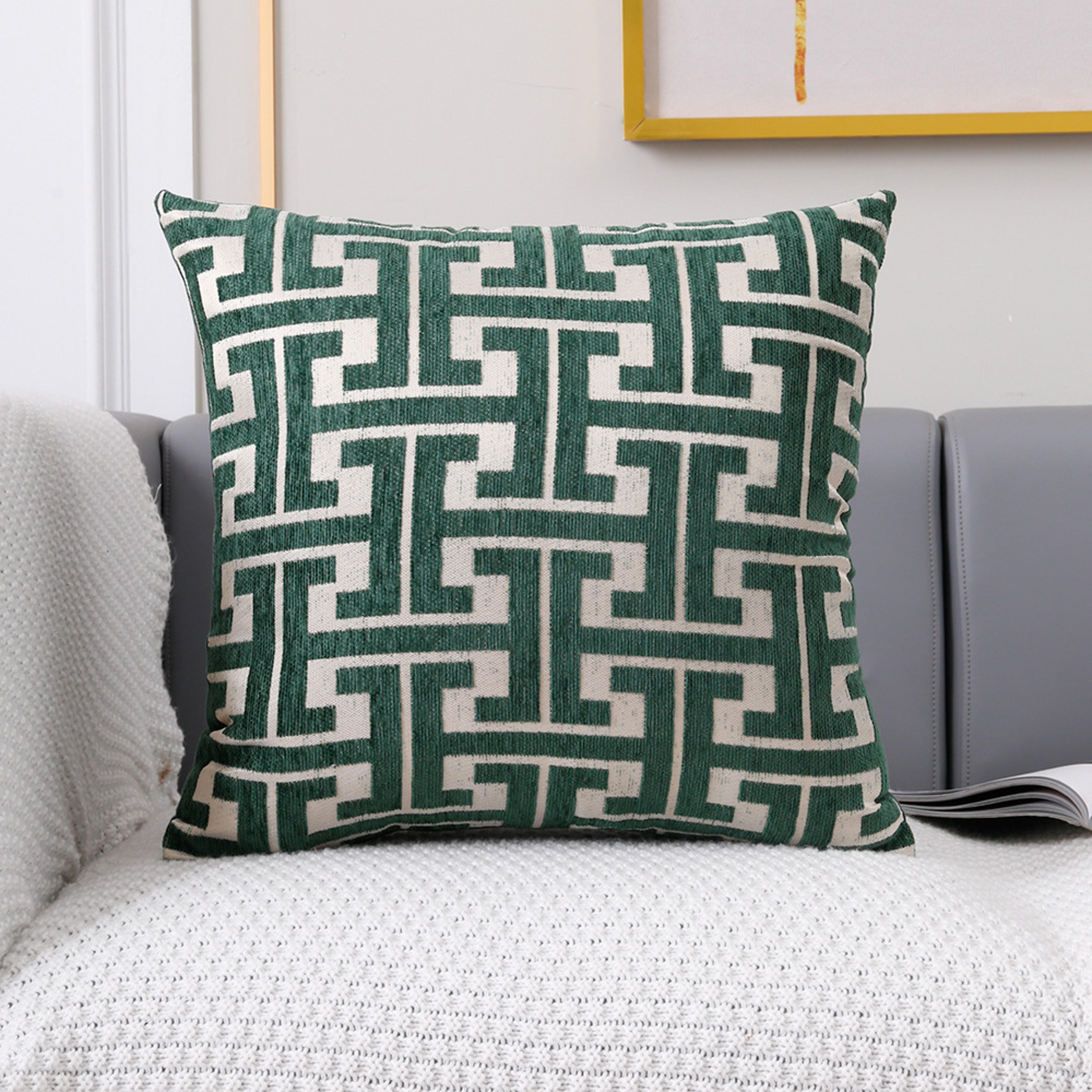 Geometric Patterned Polyester Jacquard Pillowcase Sofa Lumbar Pillow Covers For Spring Summer Autum 10