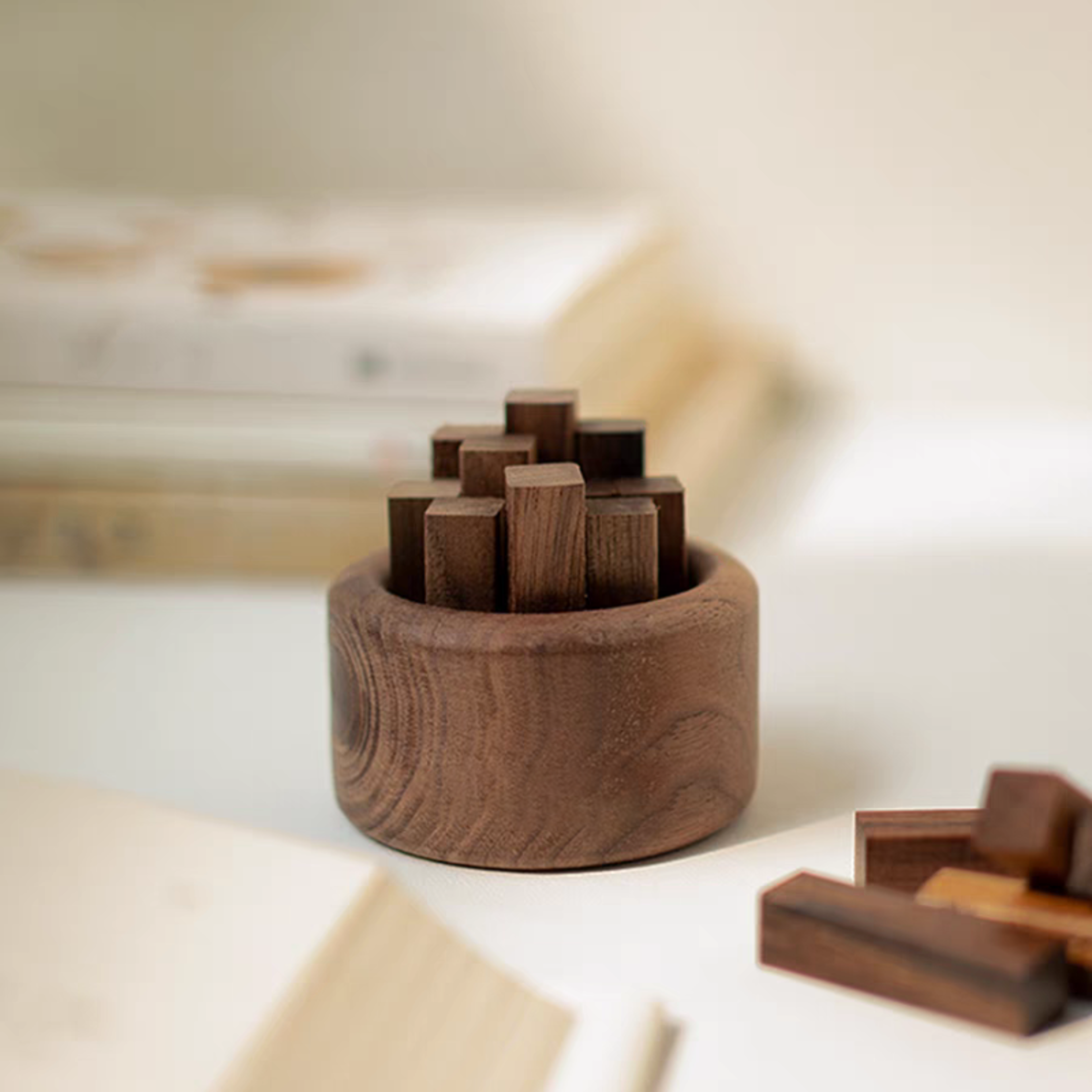 Beech Wood Wooden Essential Oil Diffuser Black Walnut Refreshing Aromatherapy Sleep Aid – view 6