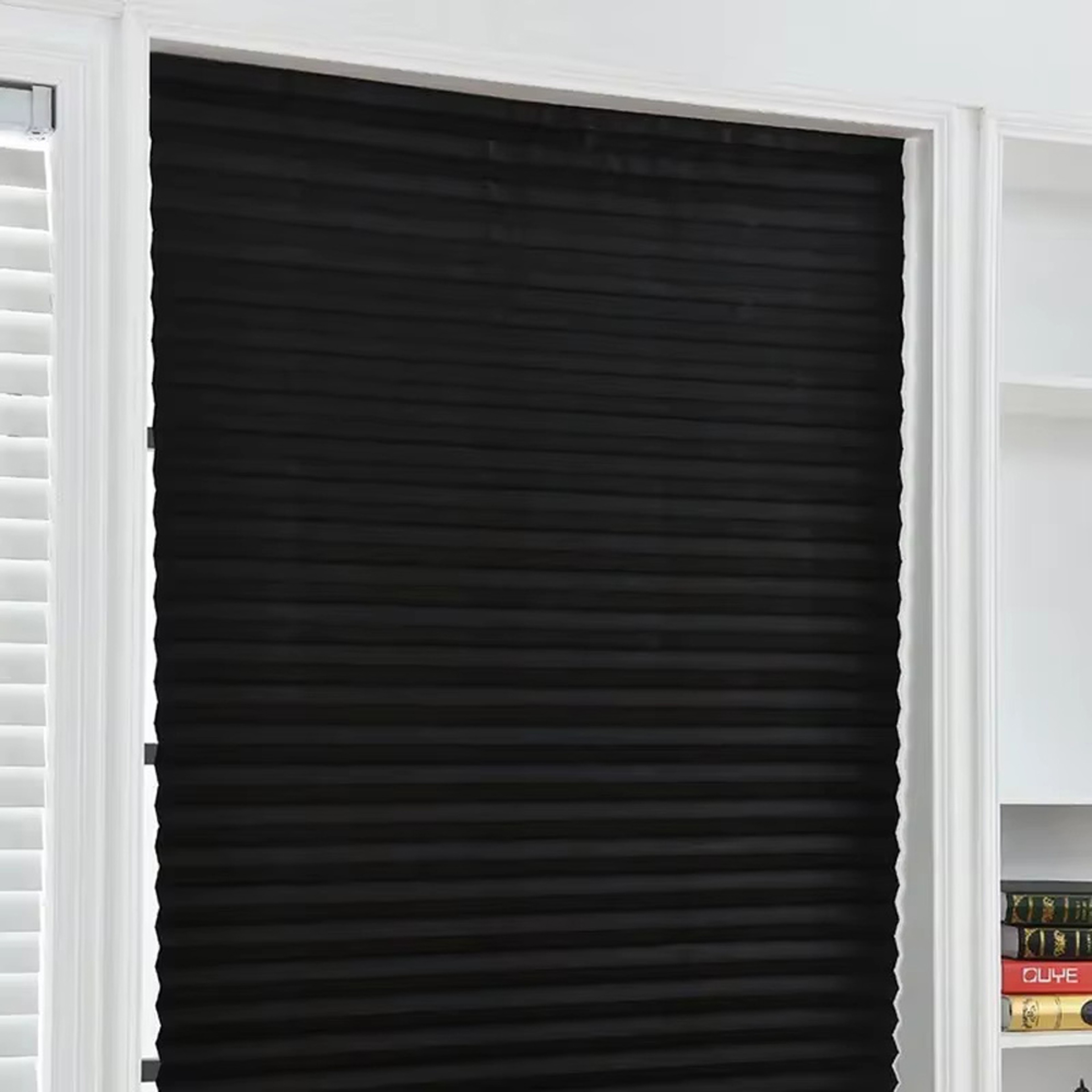 Nonwoven Self-adhesive Shades Half Windows Bathroom Balcony Pleated Blinds Folding Curtains – view 1