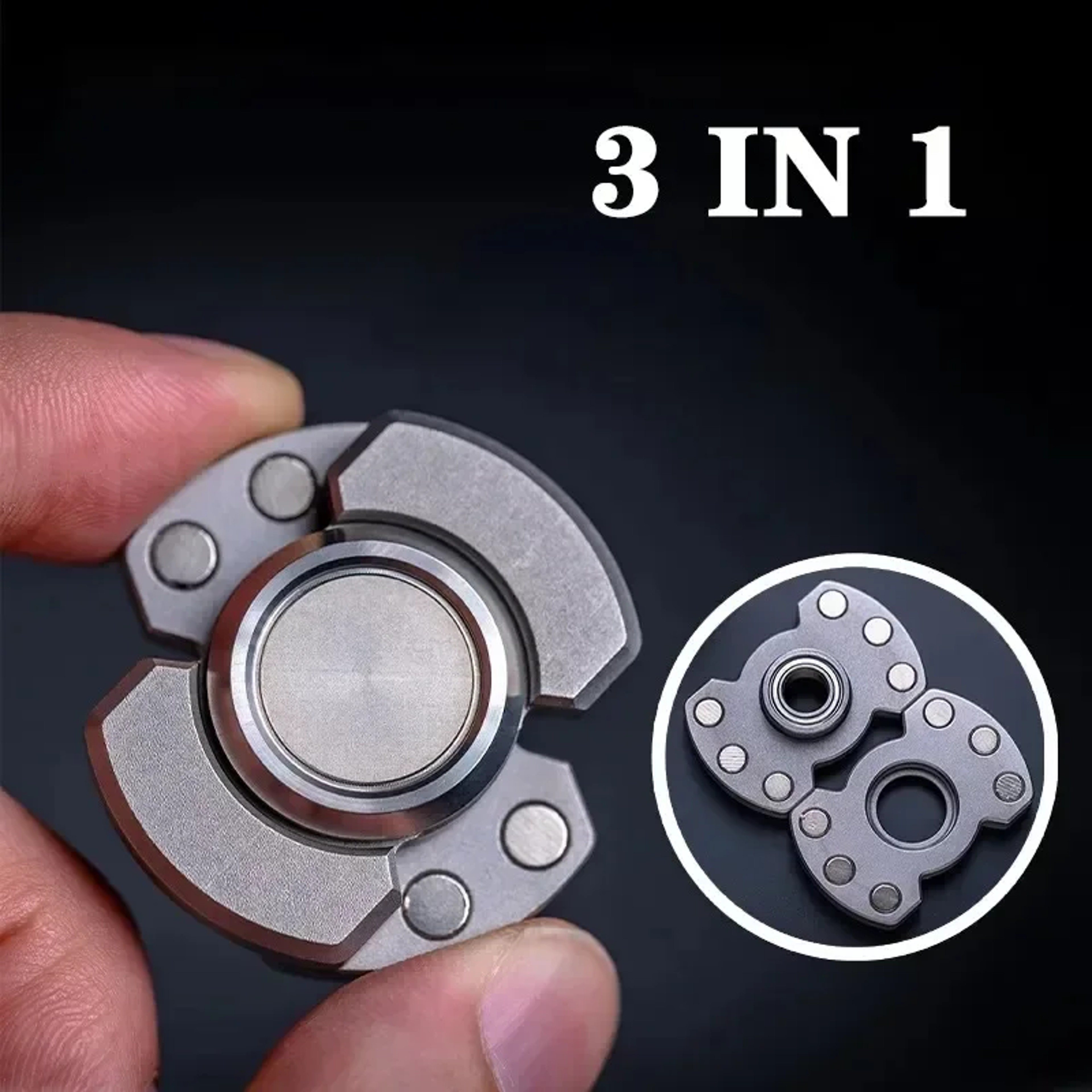 Hand Spinning Card Metal Magnetic Slider Gyroscope Fidget Toy for Adults Anti Anxiety – view 2