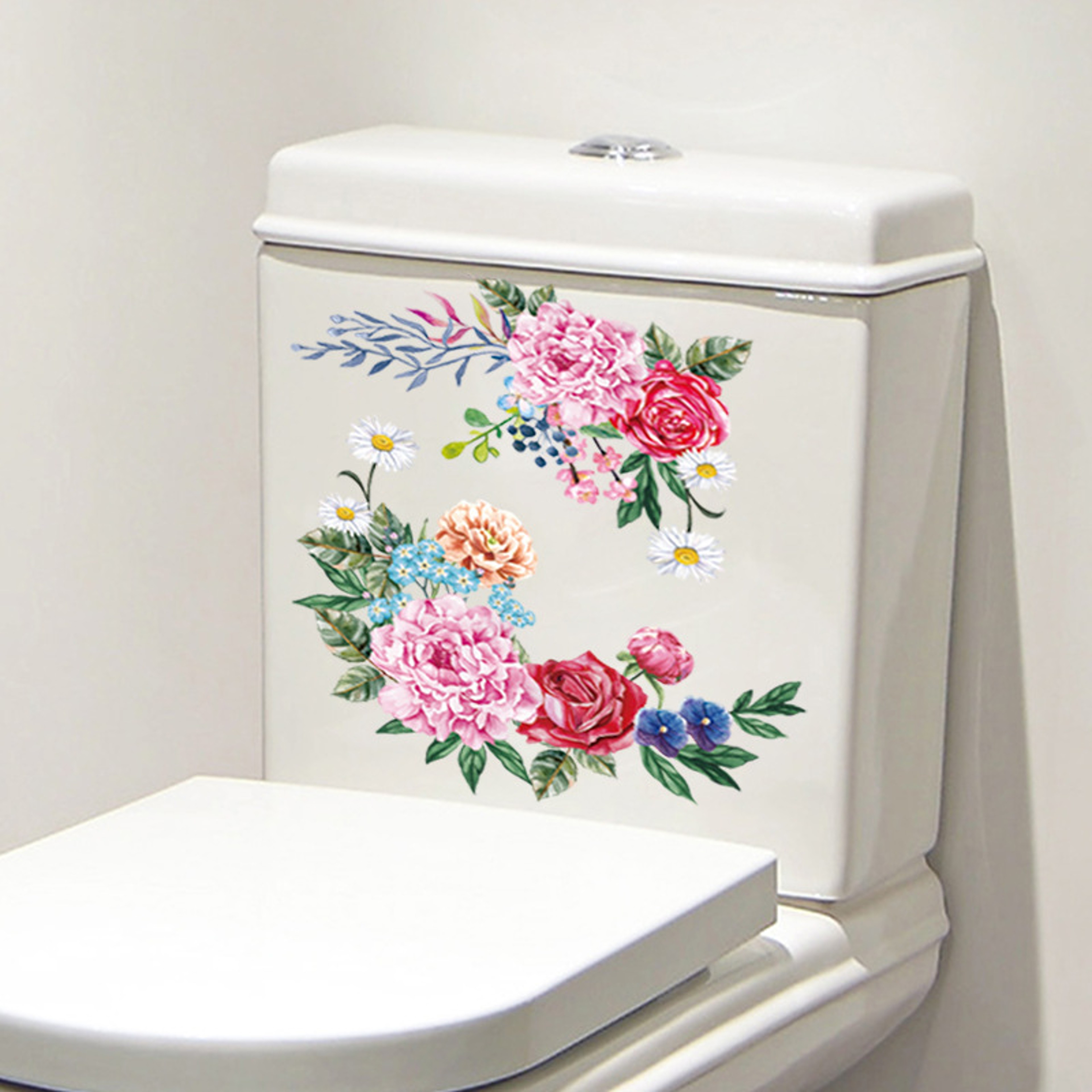 Toilet Sticker Funny Man Removable WC Sticker Selfadhesive Bathroom Wall Stickers Home Decor 7