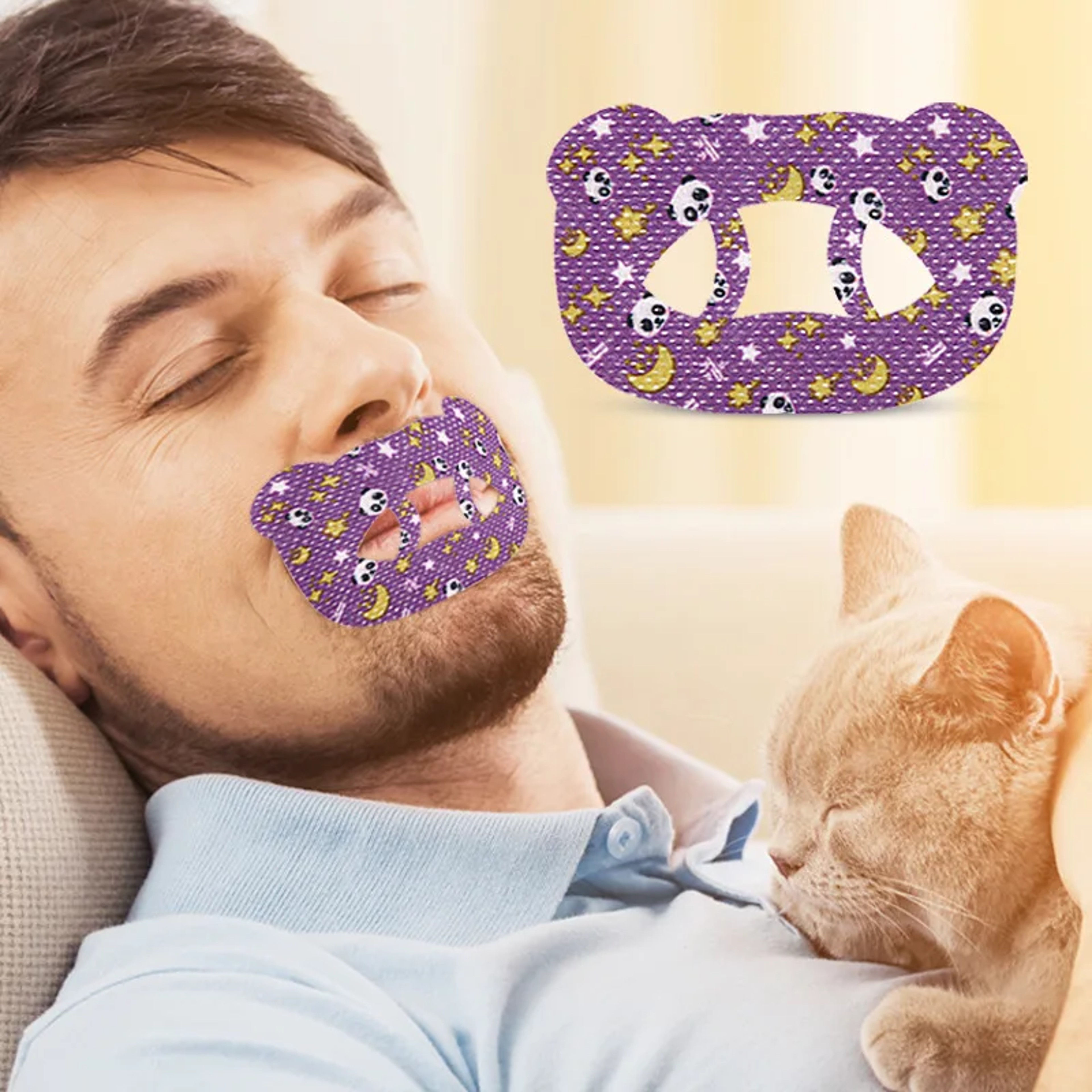 Anti-Snoring Stickers, Children Adult Sleep Breathing Patch, Mouth Correction Orthosis for Night Lip Nose – view 1
