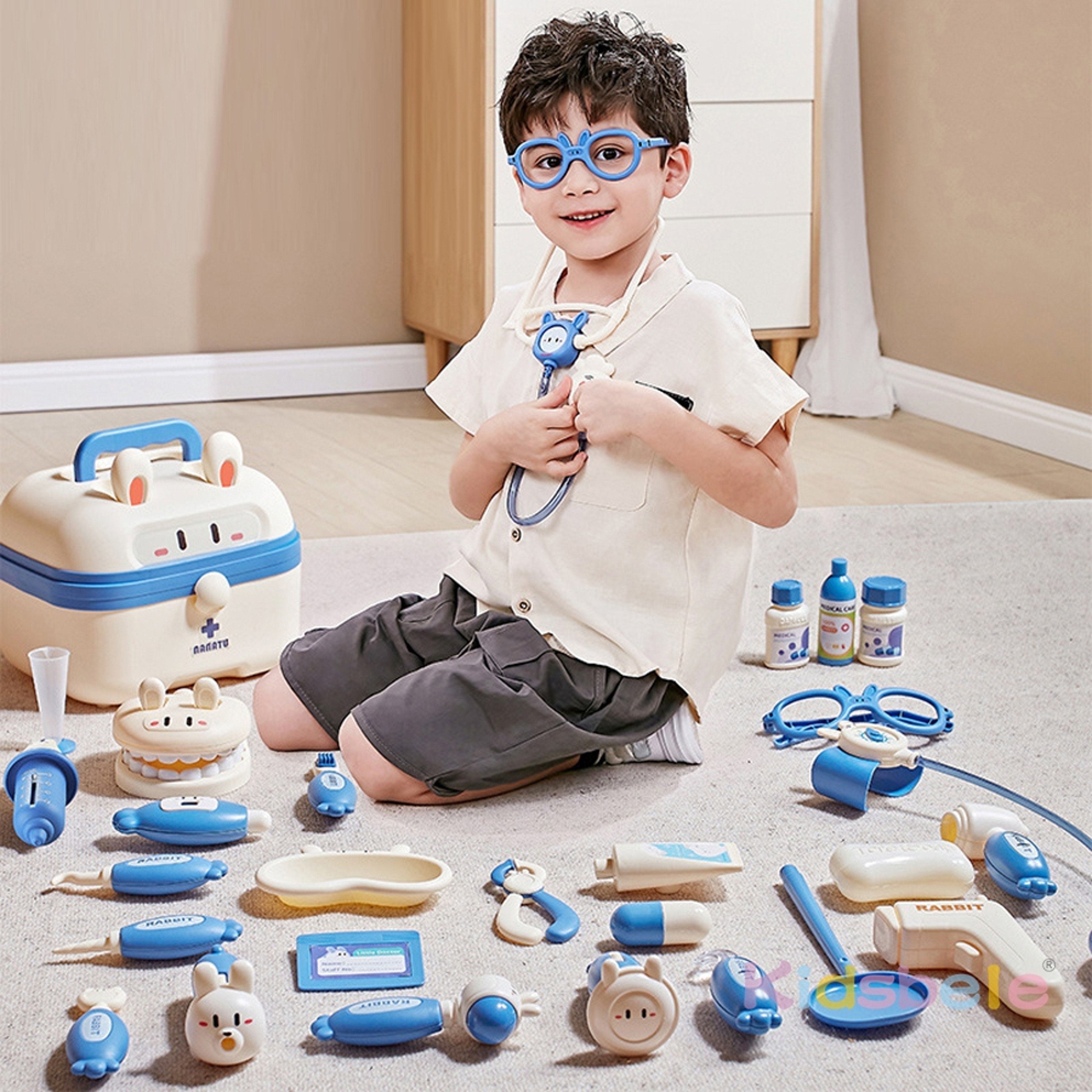 Medical Kit Toys For Kids Kids Doctor Play Set Stethoscope Syringe Dentist Tools Educational Gift F 2